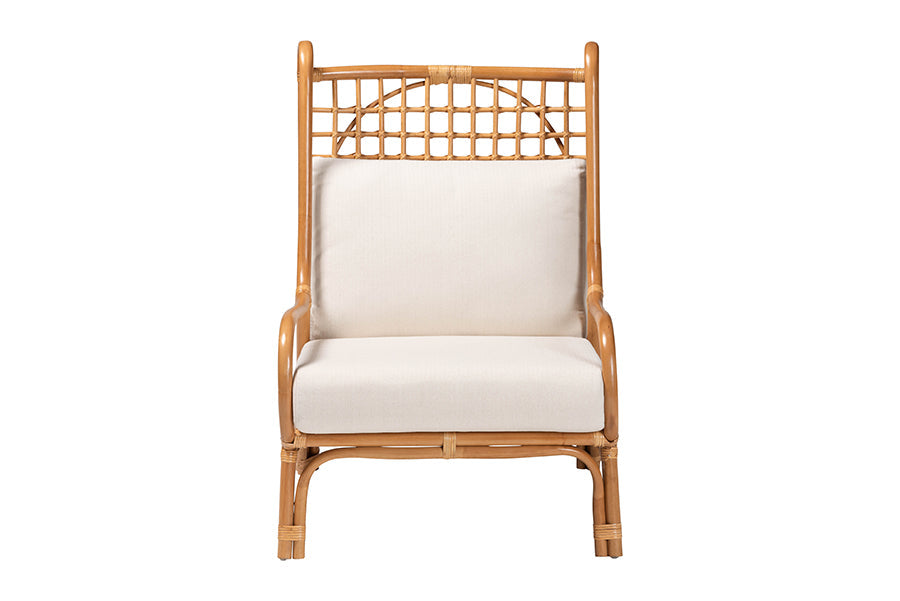 Helina Bohemian Light Honey Rattan Accent Chair