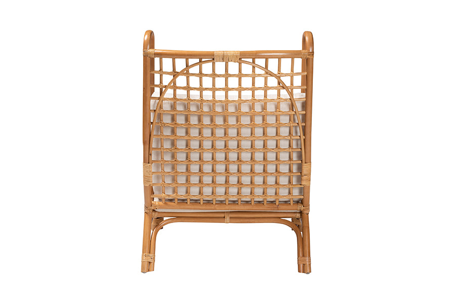 Helina Bohemian Light Honey Rattan Accent Chair