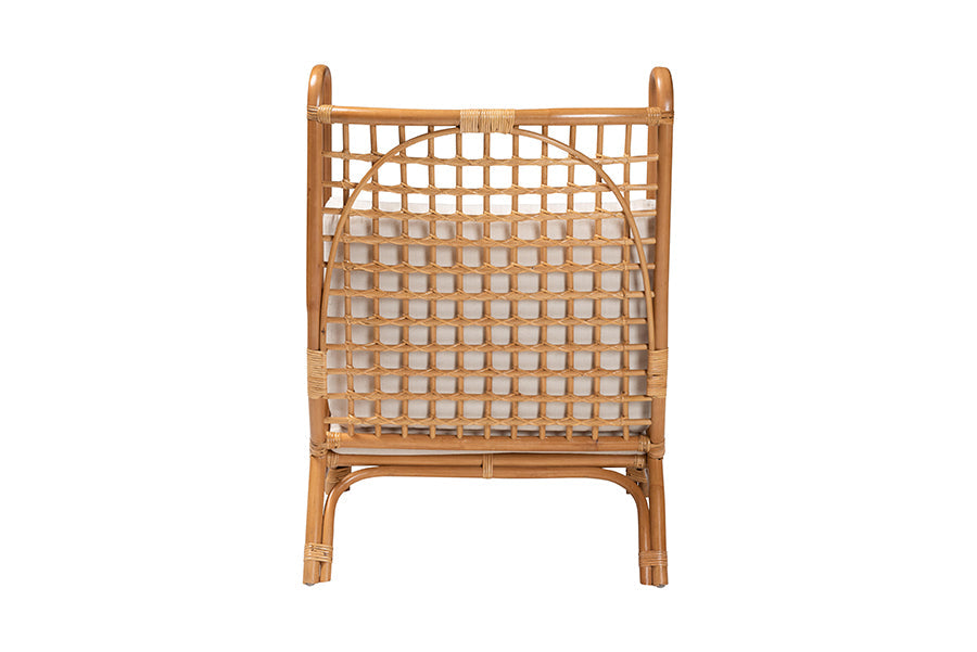 Helina Bohemian Light Honey Rattan Accent Chair