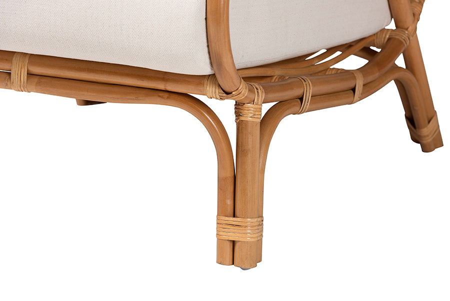 Helina Bohemian Light Honey Rattan Accent Chair