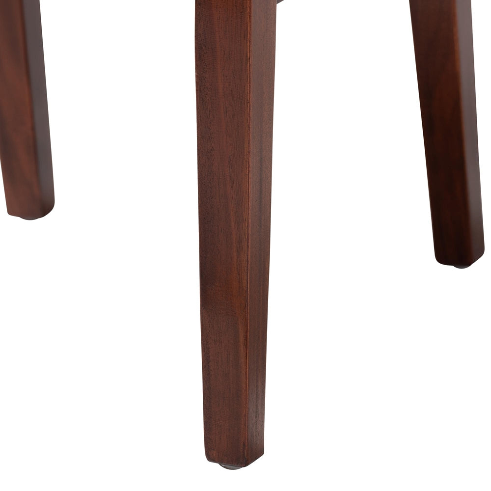 Dameka Bohemian Light Honey Rattan and Dark Brown Wood Dining Chair