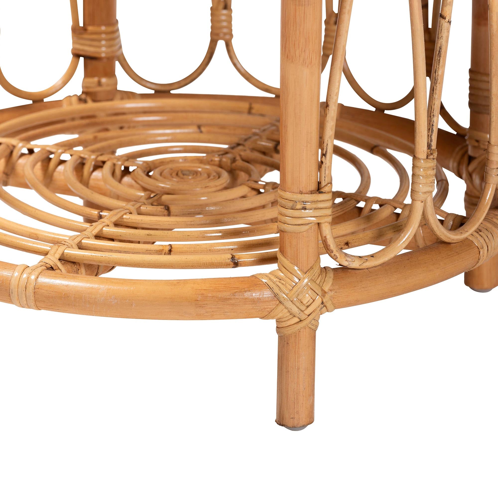 Berilo Bohemian Light Honey Rattan End Table