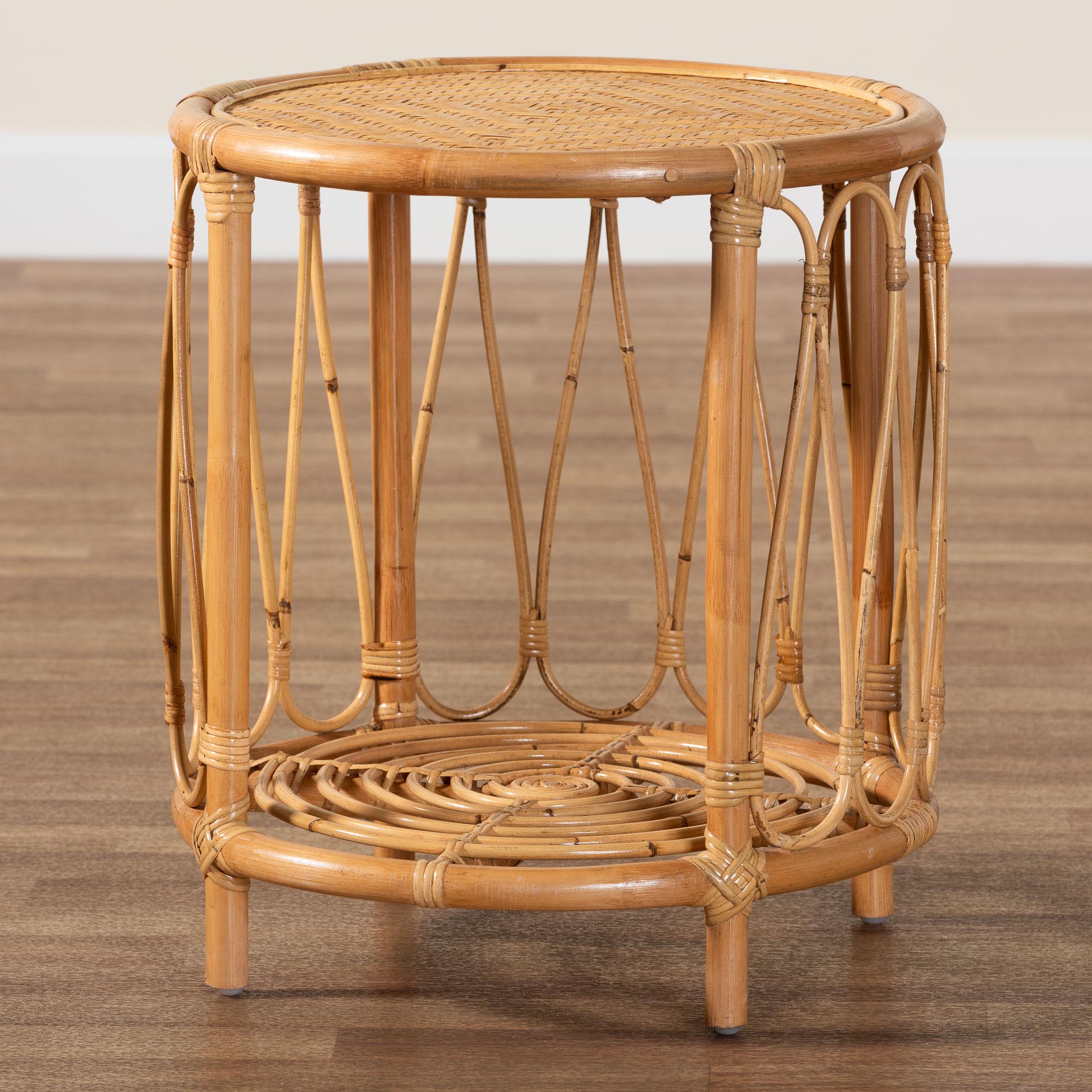 Berilo Bohemian Light Honey Rattan End Table