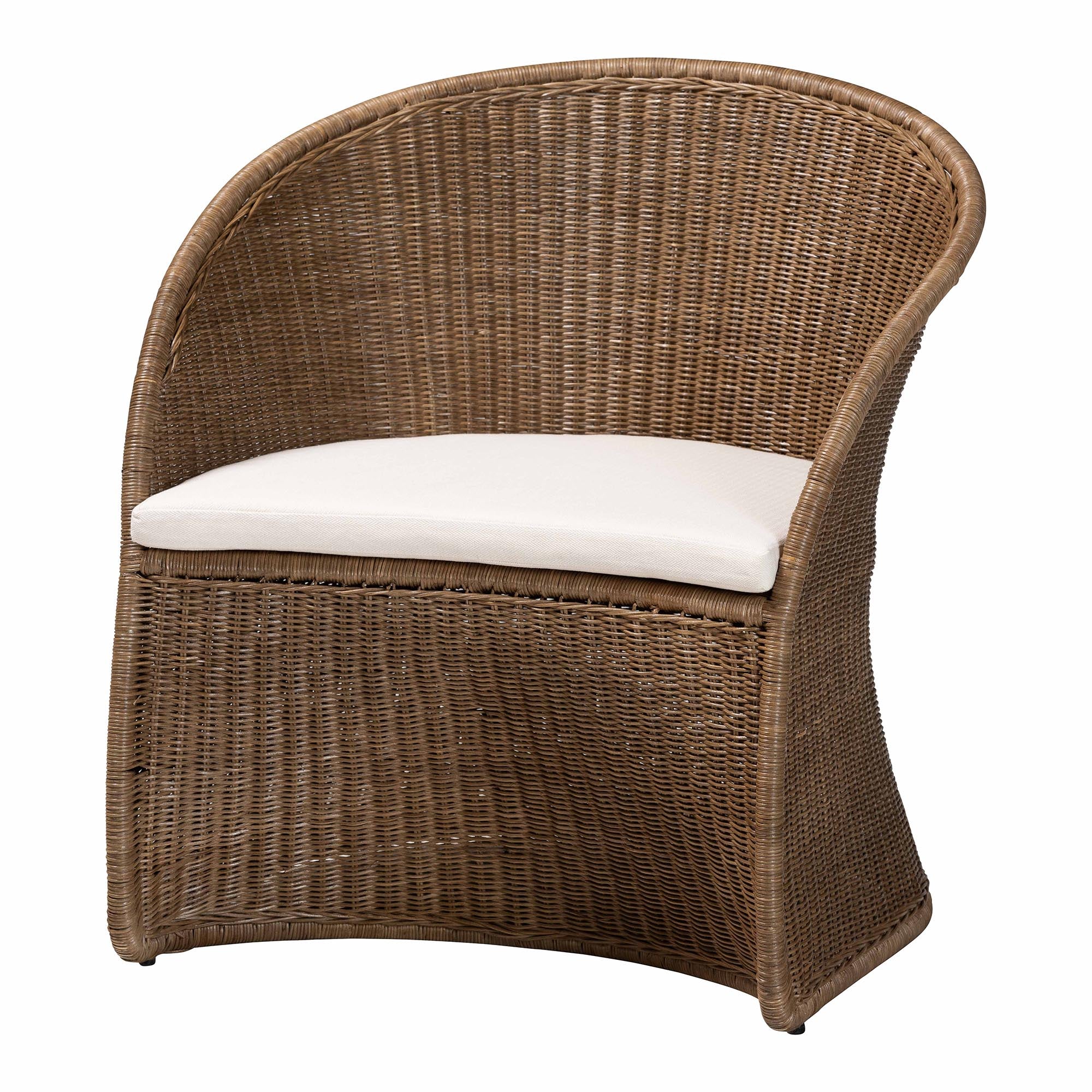 Kintamani Bohemian Greywashed Rattan Accent Chair