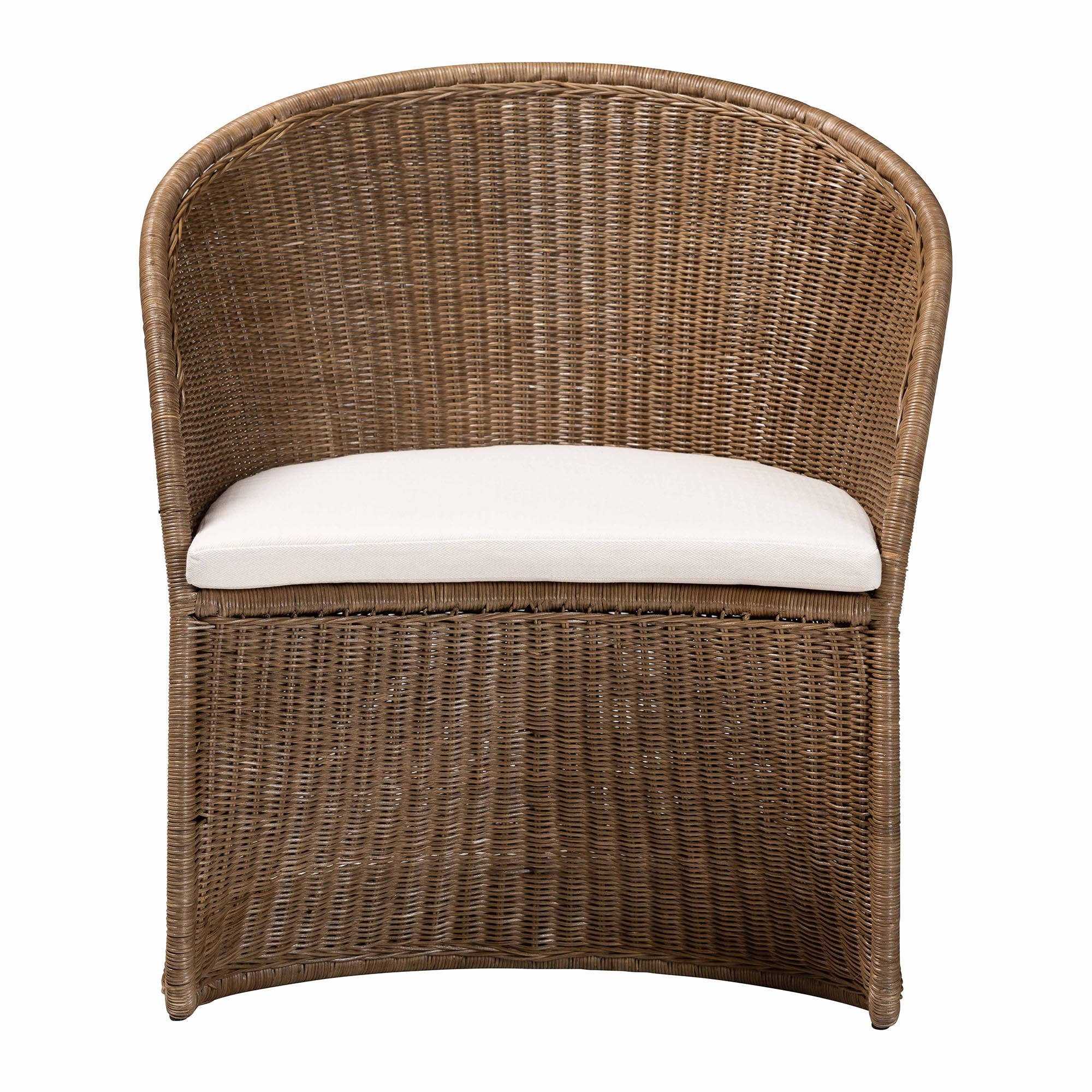 Kintamani Bohemian Greywashed Rattan Accent Chair
