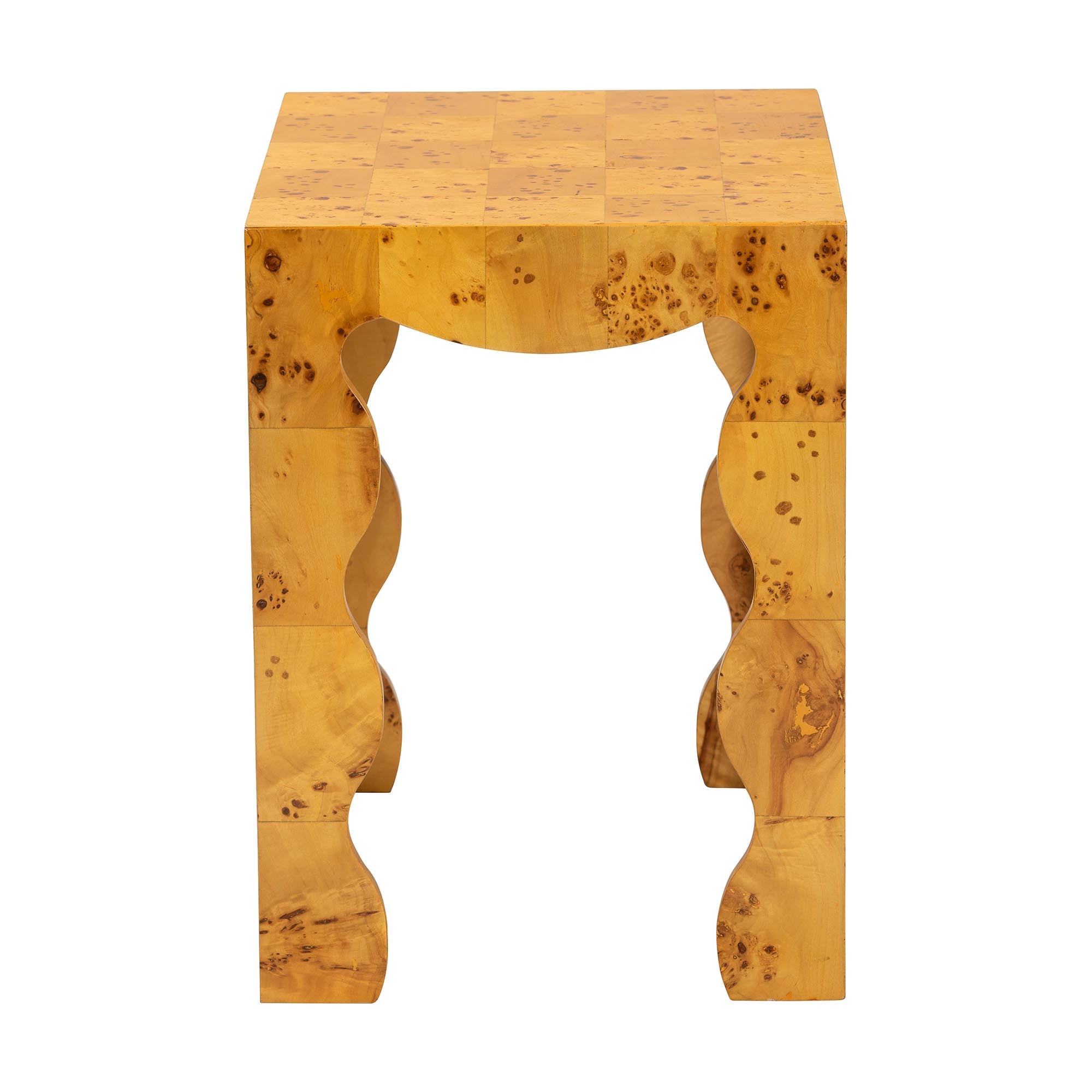 Huxley Modern and Contemporary Natural Real Burl Wood End Table