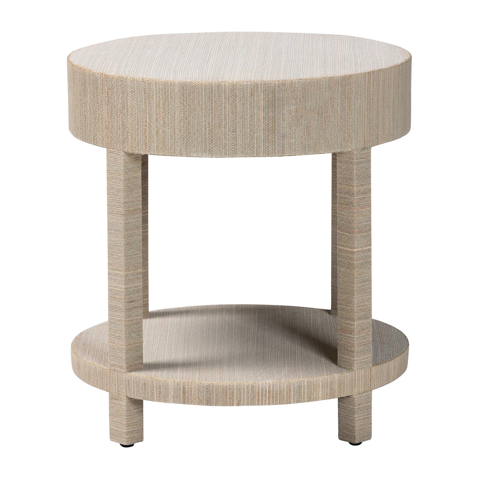 Sadia Bohemian Woven Natural Grasscloth 1-Drawer Nightstand