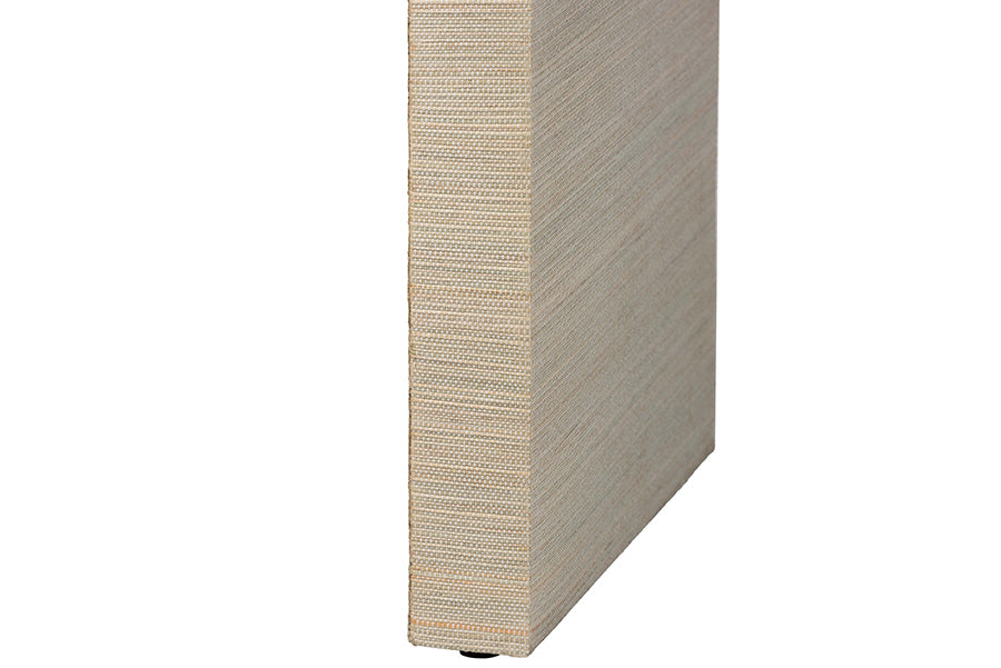 Cielo Bohemian Woven Natural Grasscloth 3-Drawer Console Table