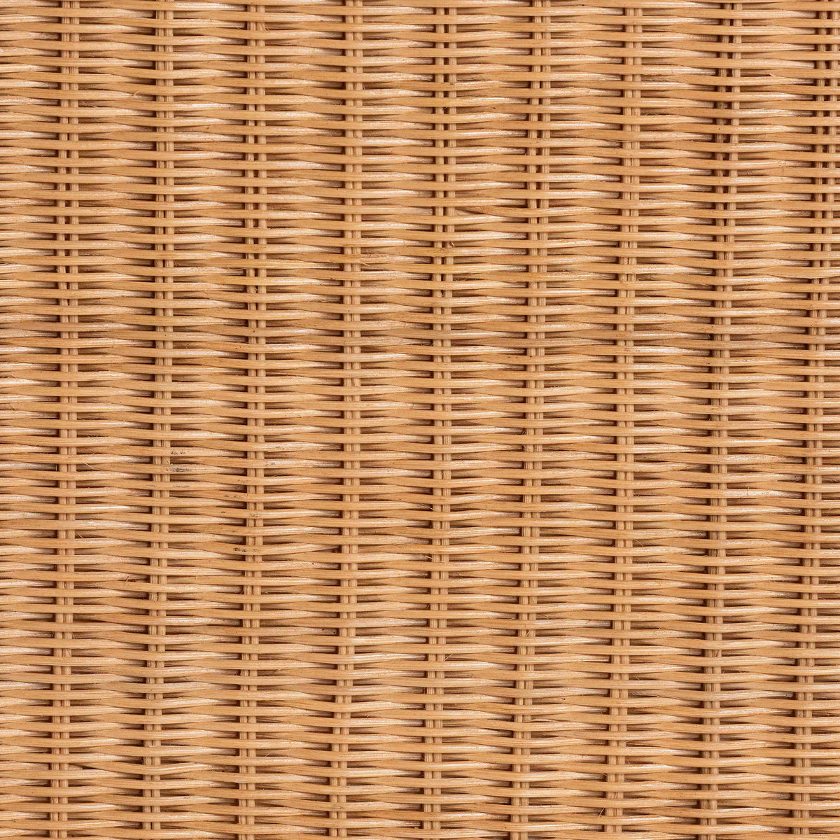 Palm Scallop Natural Rattan Ottoman with Cushion - Handwoven Wicker Accent Bench or Footrest for Living Room, Bedroom, or Sunroom Decor, 39" Square