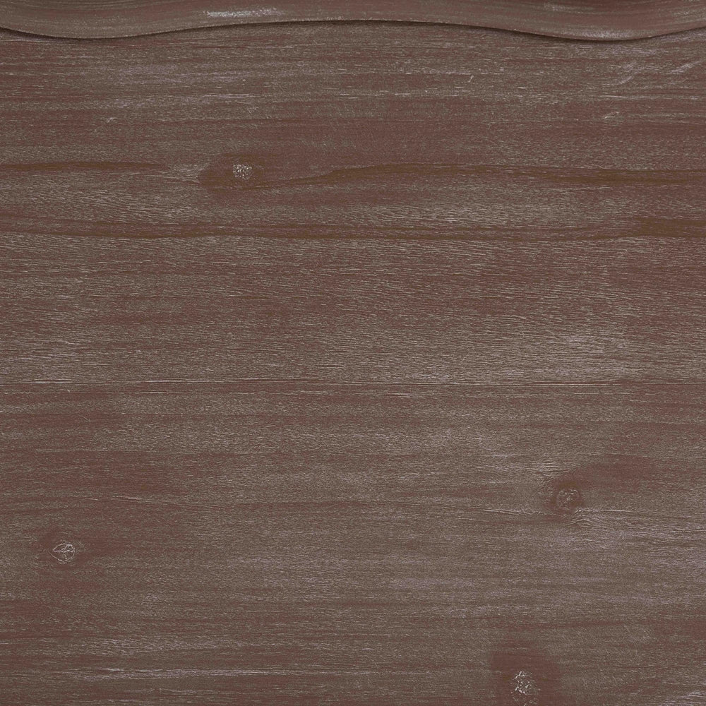 Yannick French Country Antique Brown Wood End Table