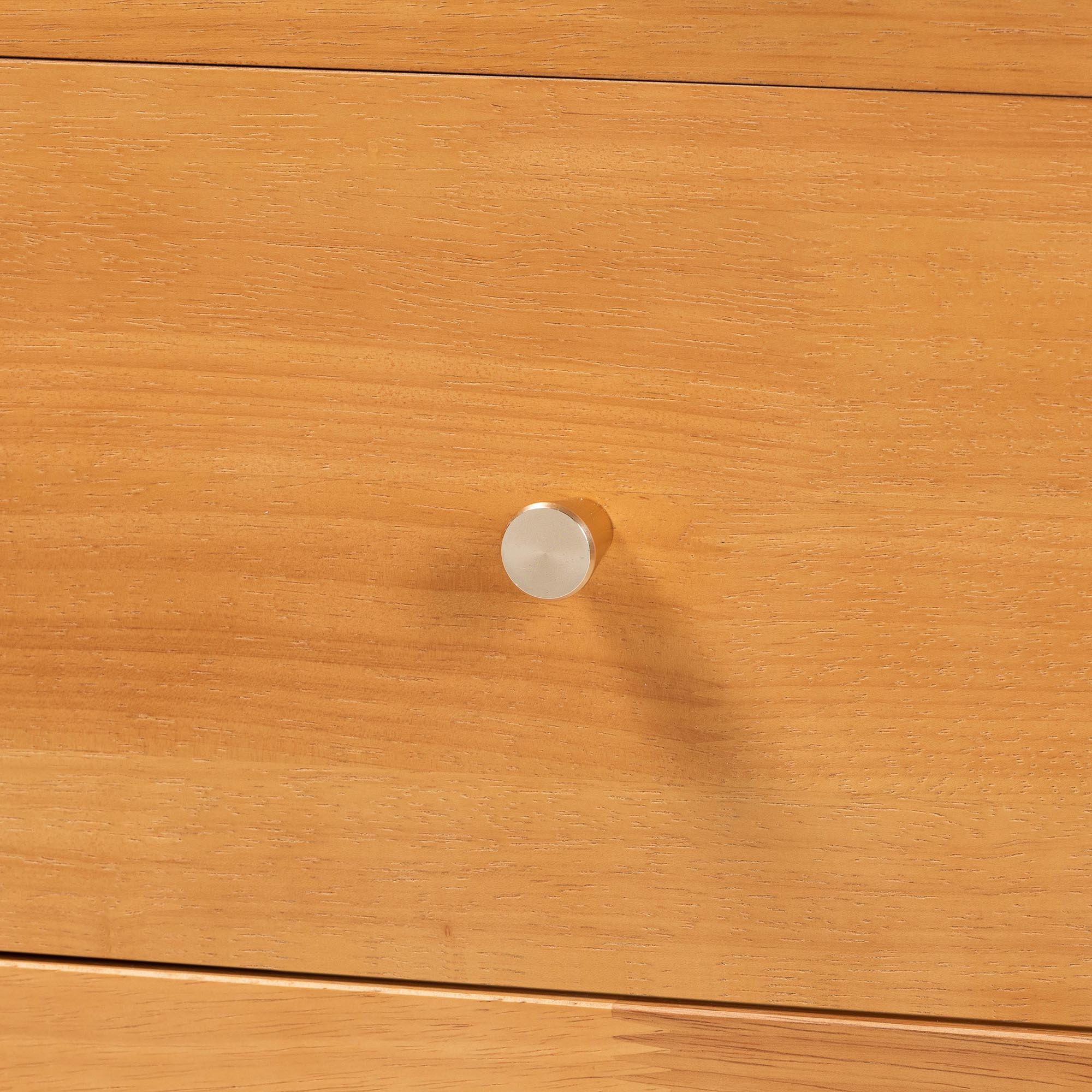 Lucera Mid-Century Oak Brown Bobbin Wood 6-Drawer Dresser