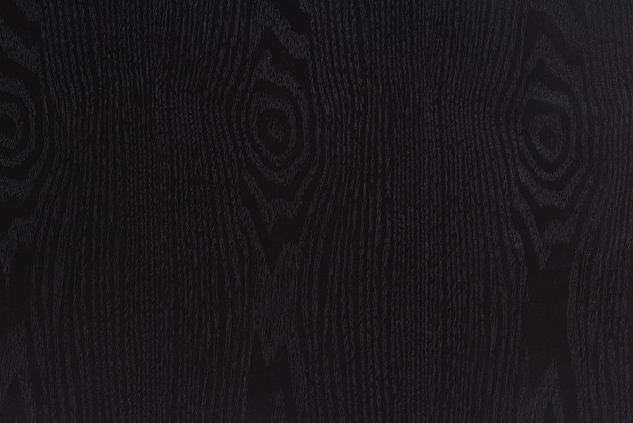 Shirin Mid-Century Beige Fabric and Black Wood 3-Drawer Chest