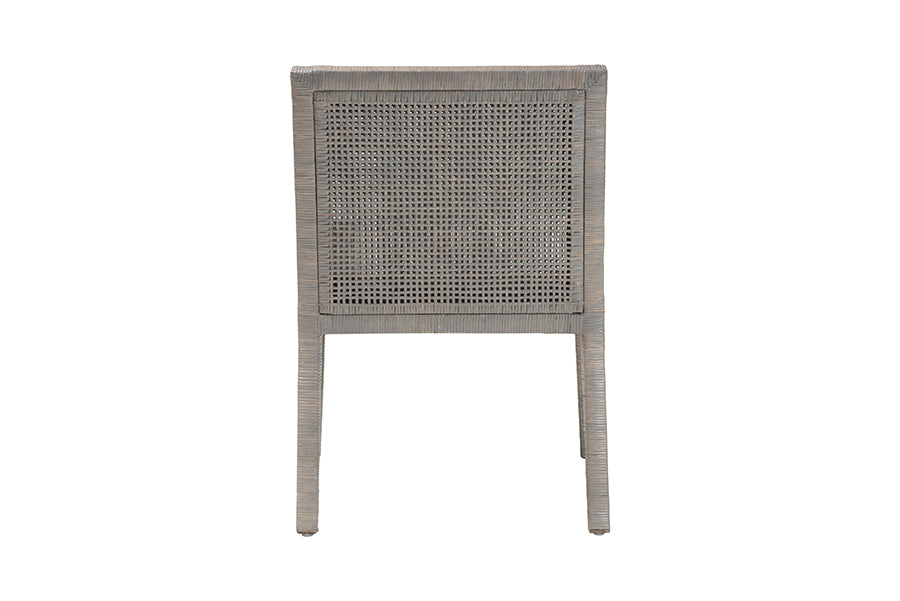 Karis Grey Rattan Dining Armchair