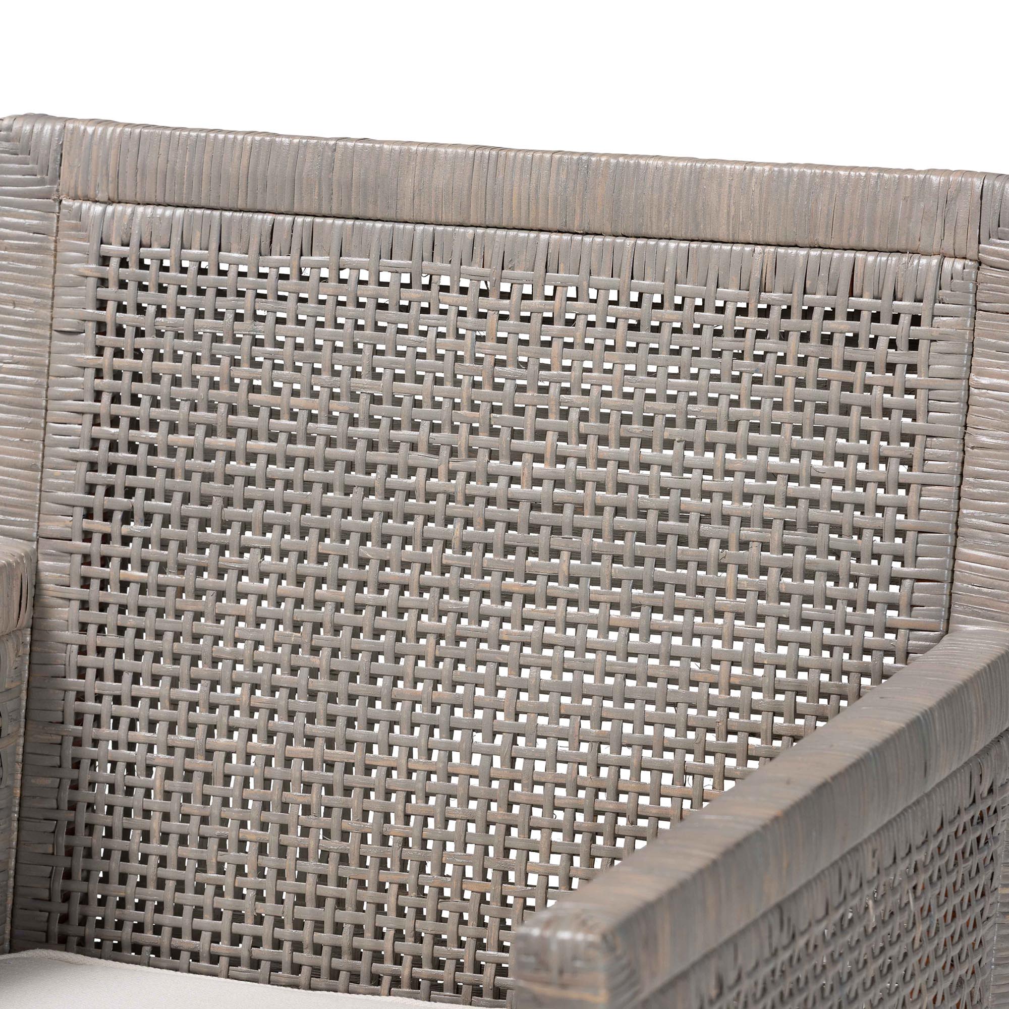 Karis Grey Rattan Dining Armchair
