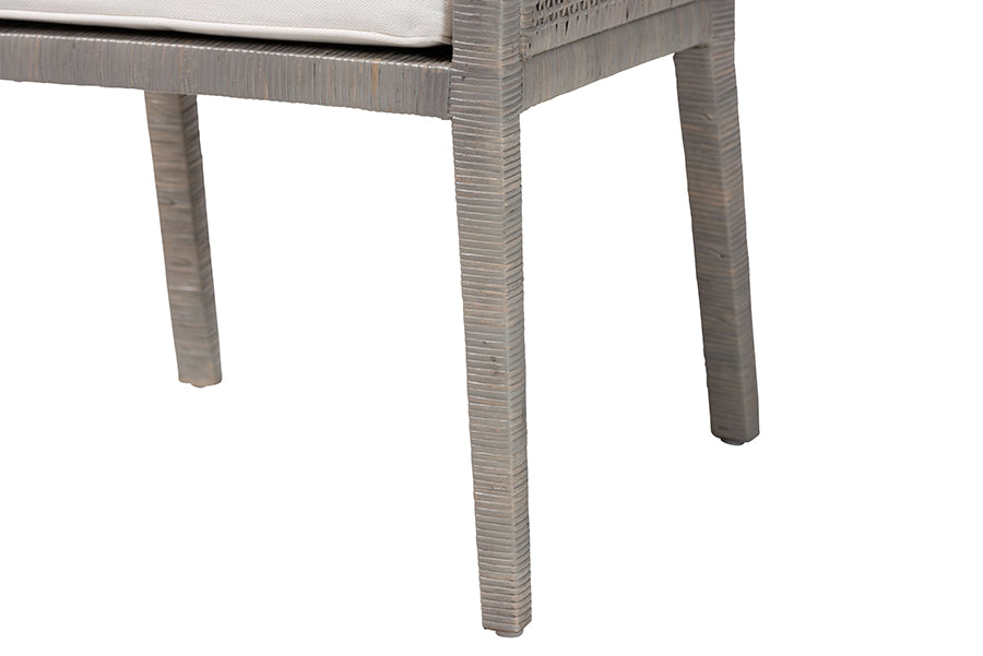 Karis Grey Rattan Dining Armchair