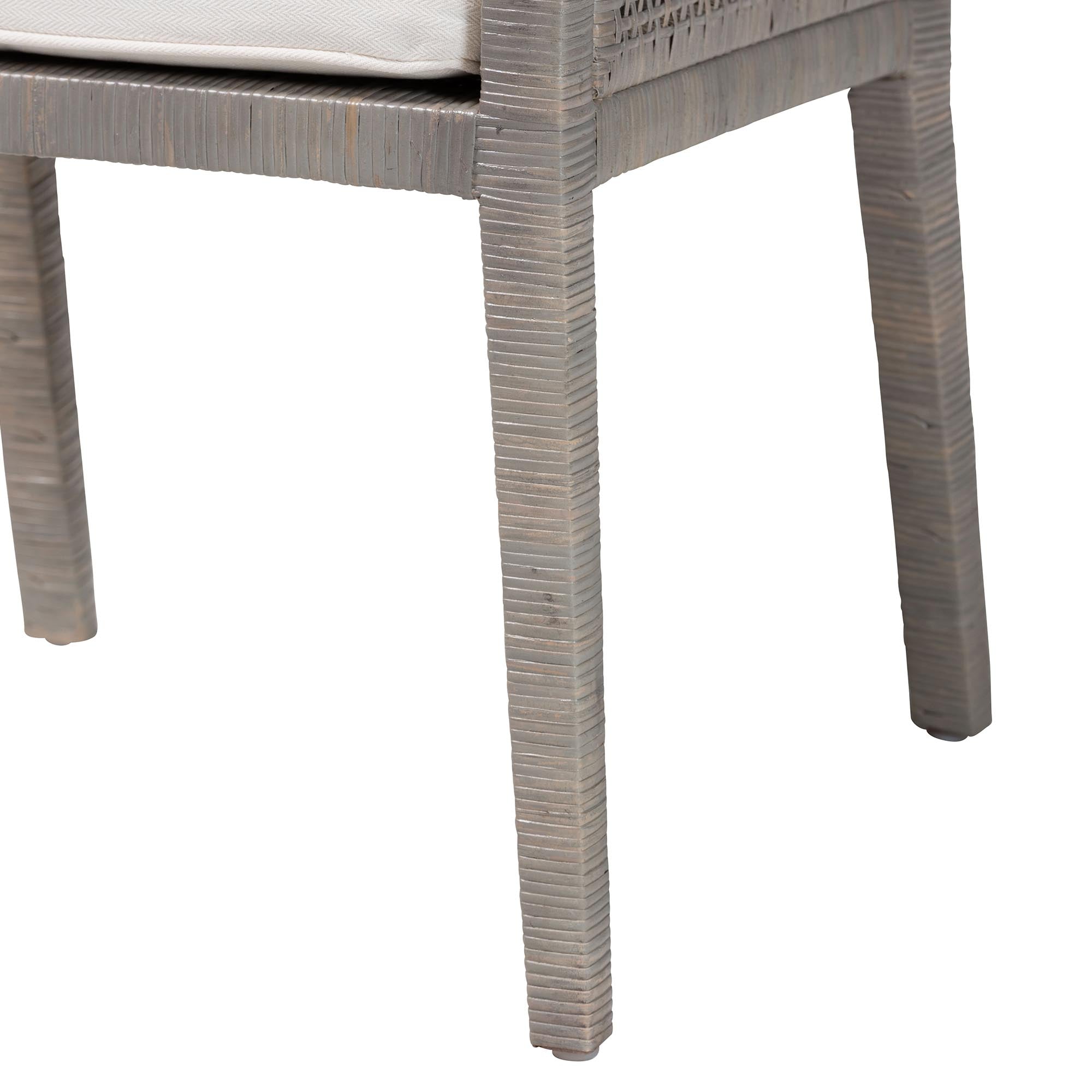 Karis Grey Rattan Dining Armchair