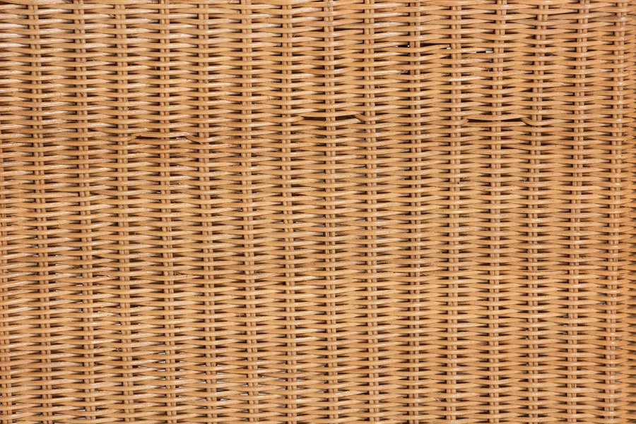 Nevada Bohemian Light Honey Rattan Accent Bench