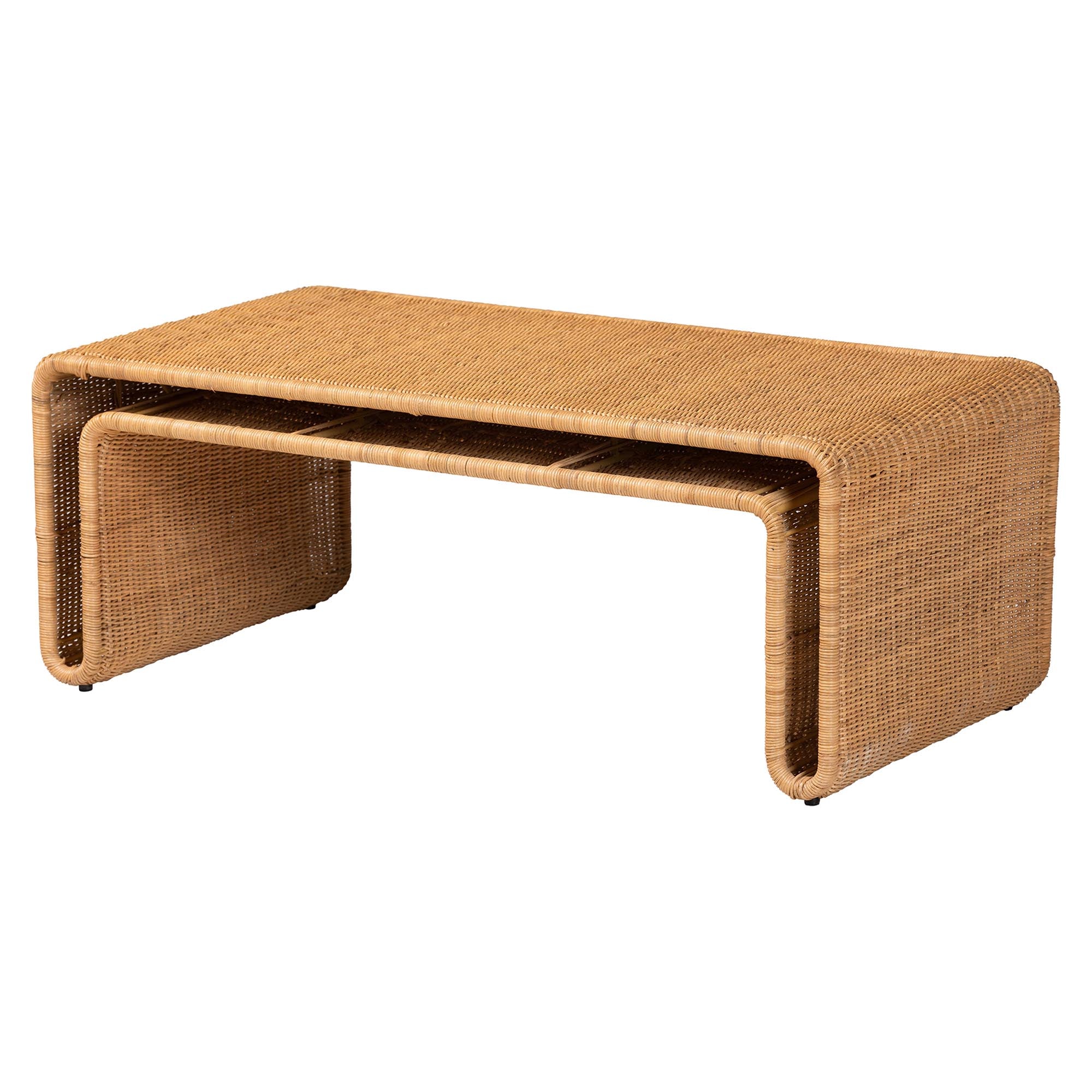 Nevada Bohemian Light Honey Rattan Coffee Table