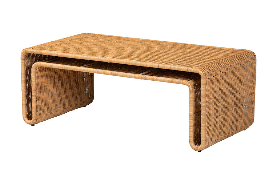 Nevada Bohemian Light Honey Rattan Coffee Table