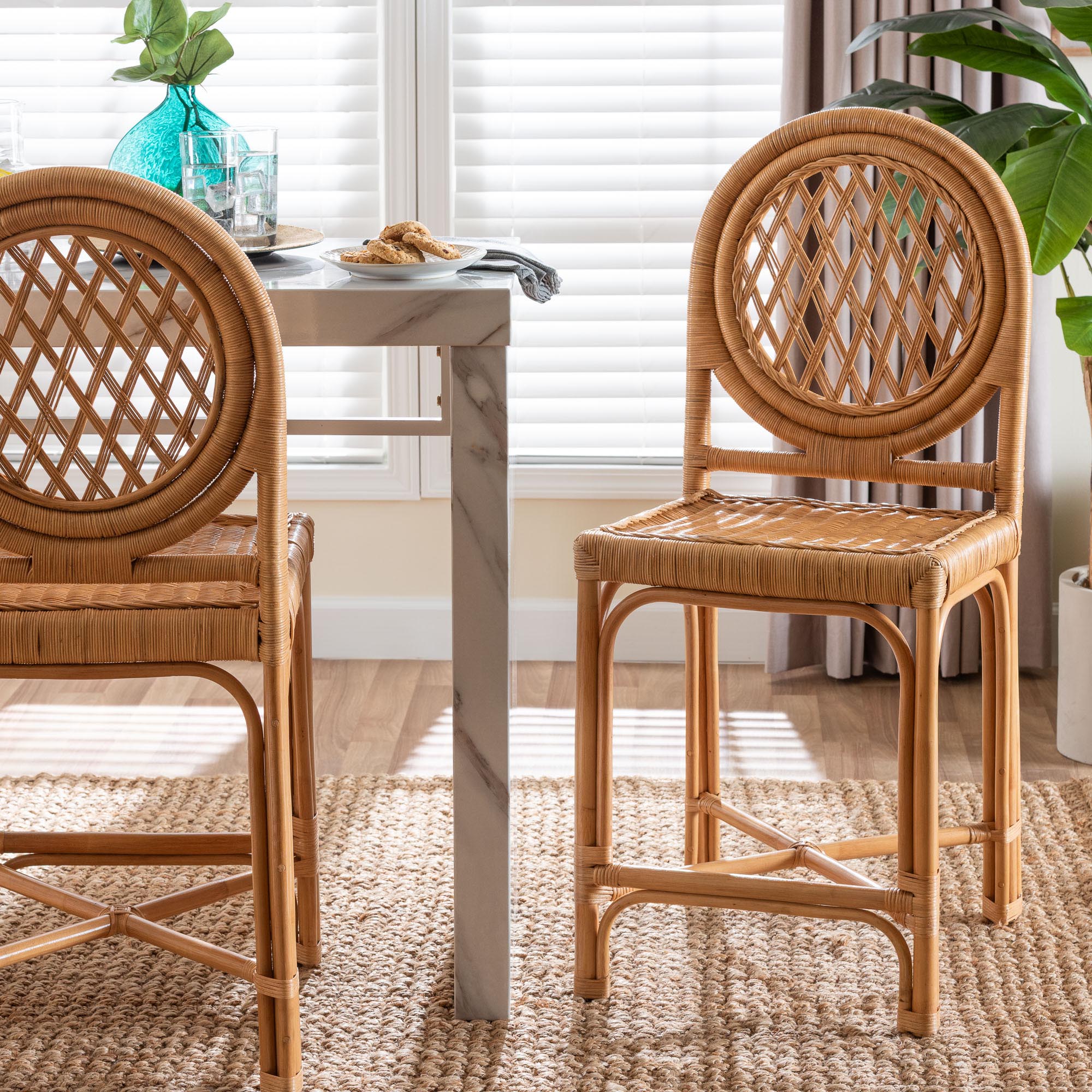 Oxford Natural Rattan Counter Stool