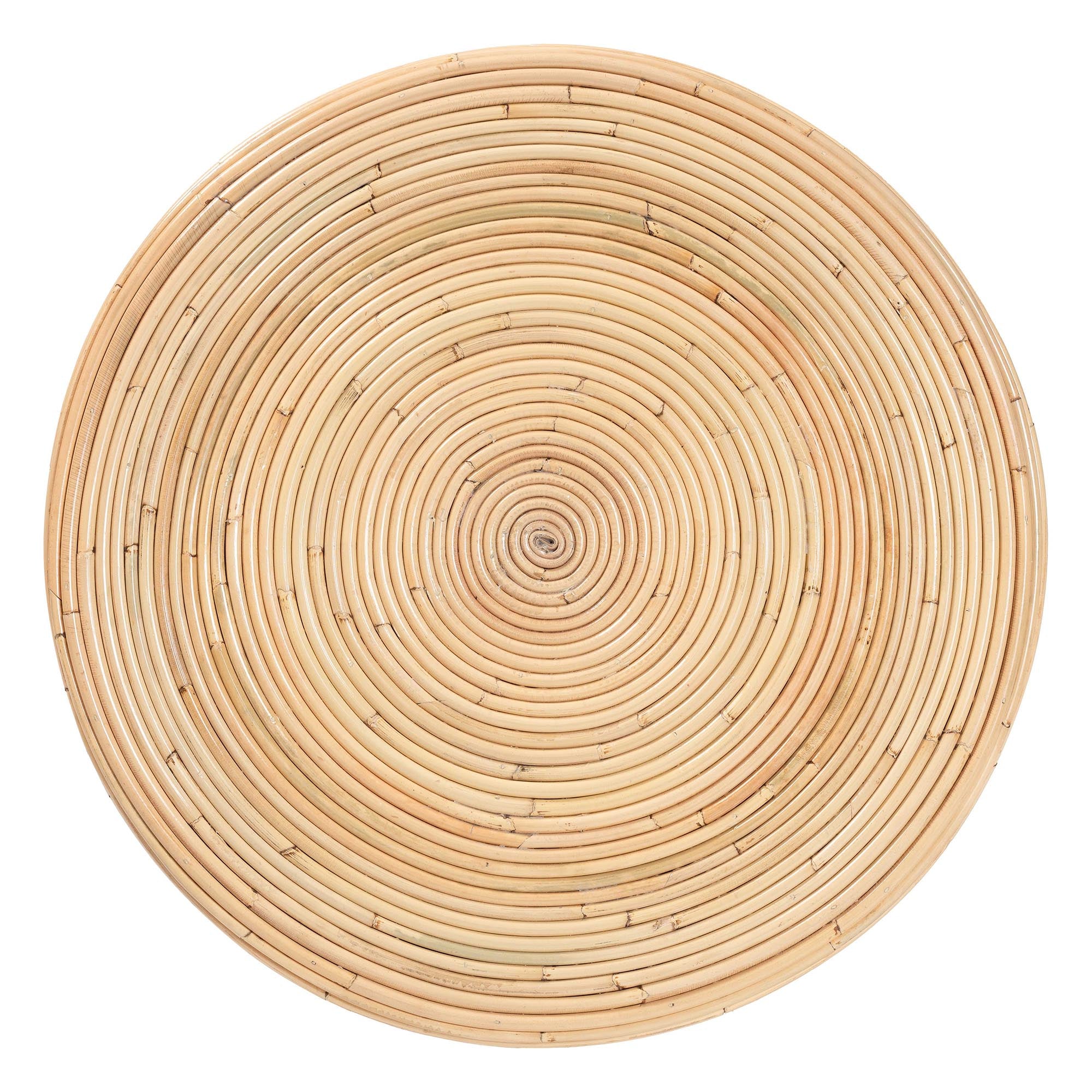 Tokyo Laminated Natural Rattan Side Table -  Hourglass Accent Table with Modern Sculptural Design, Boho Chic Style for Living Room or Bedroom, Natural