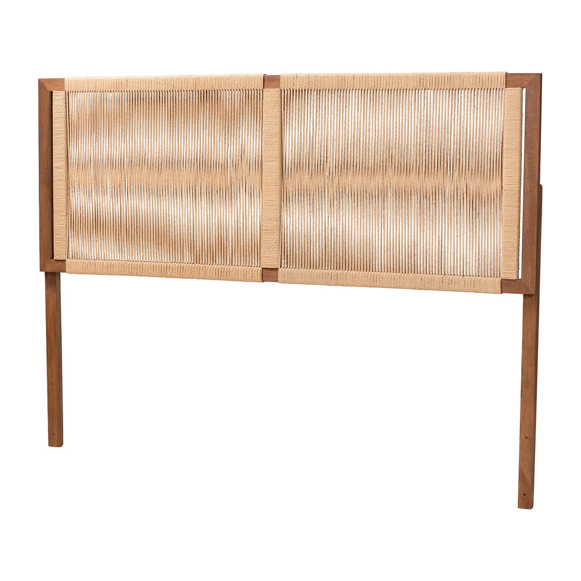 Holitz Natural Rope Woven Headboard - Mountable Bed Backboard with Bay