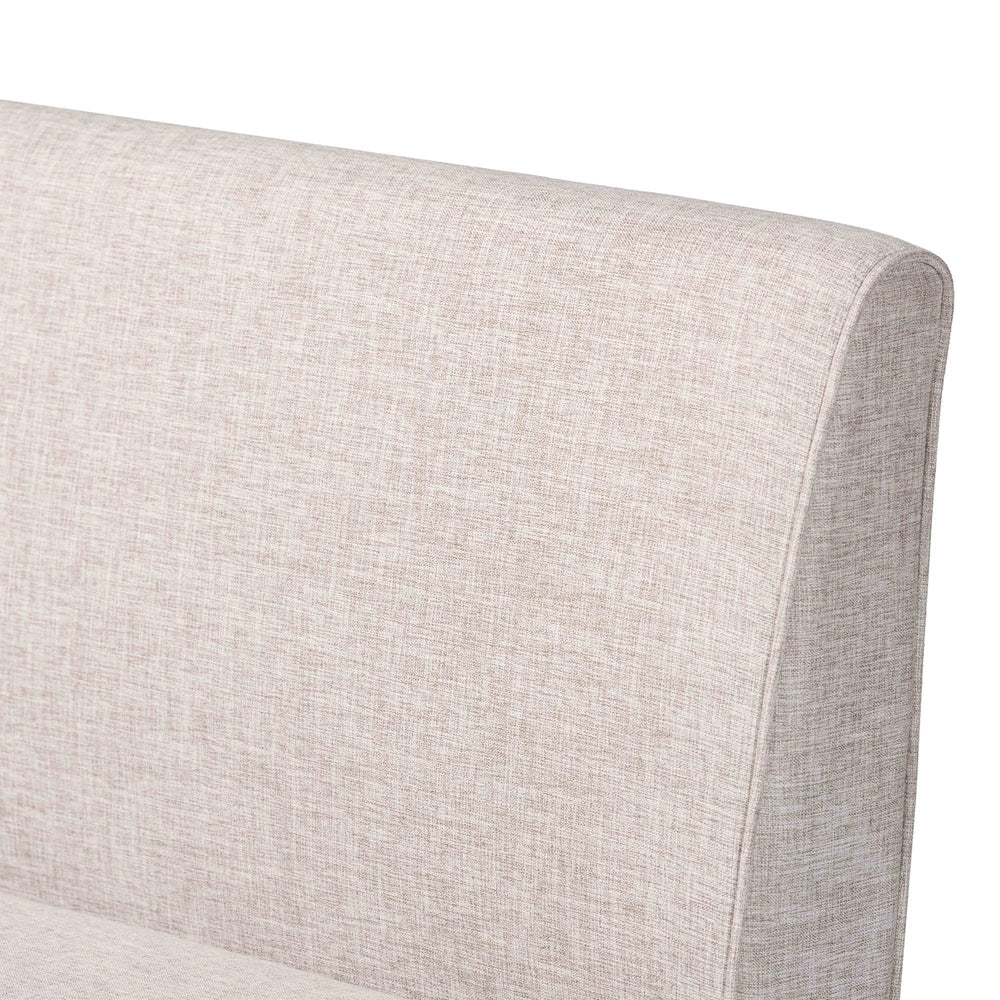 Bryna 2-Piece Fabric Upholstered Dining Nook Bench Set - Corner Kitchen Banquette Seating with Skirted Base, L-Shaped Breakfast Nook for Small Spaces, Beige