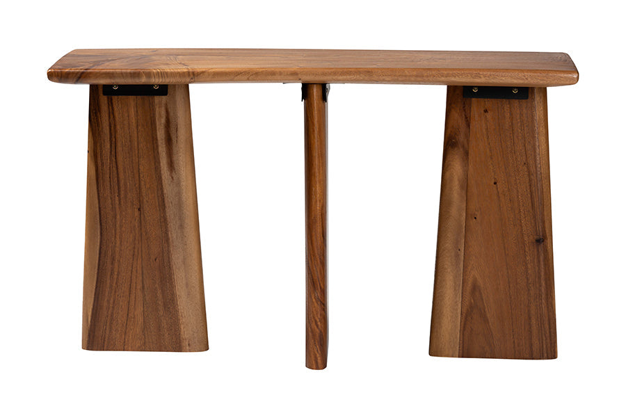 Caruso Suar Wood Console Table - Live Edge Statement Table for Entryway or Living Room