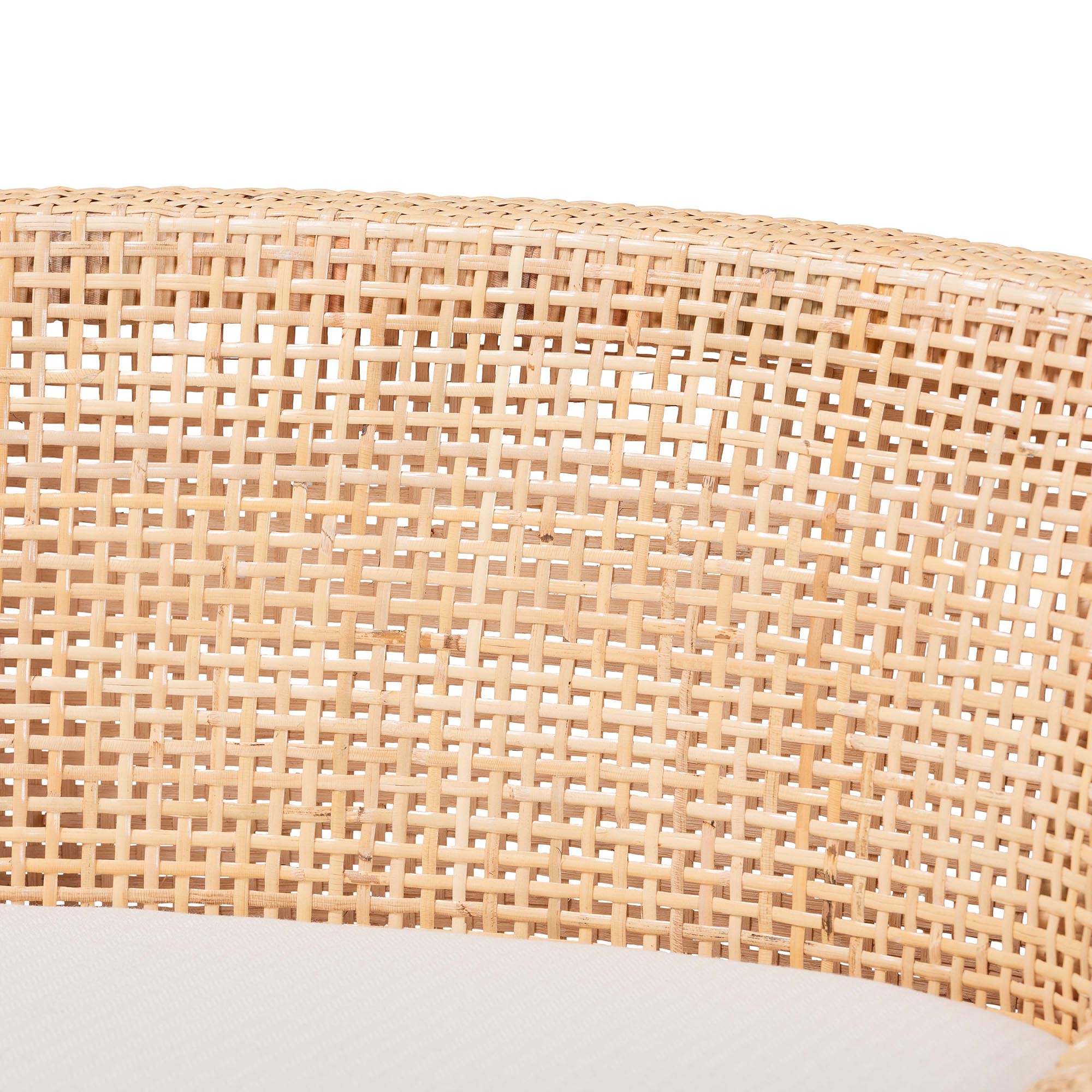 bali & pari Beata Natural Rattan Counter Stool - Handcrafted Wingback Counter Chair with Woven Detailing and Removable Cushion, Coastal Boho Style Seating for Kitchen Island or Dining Area
