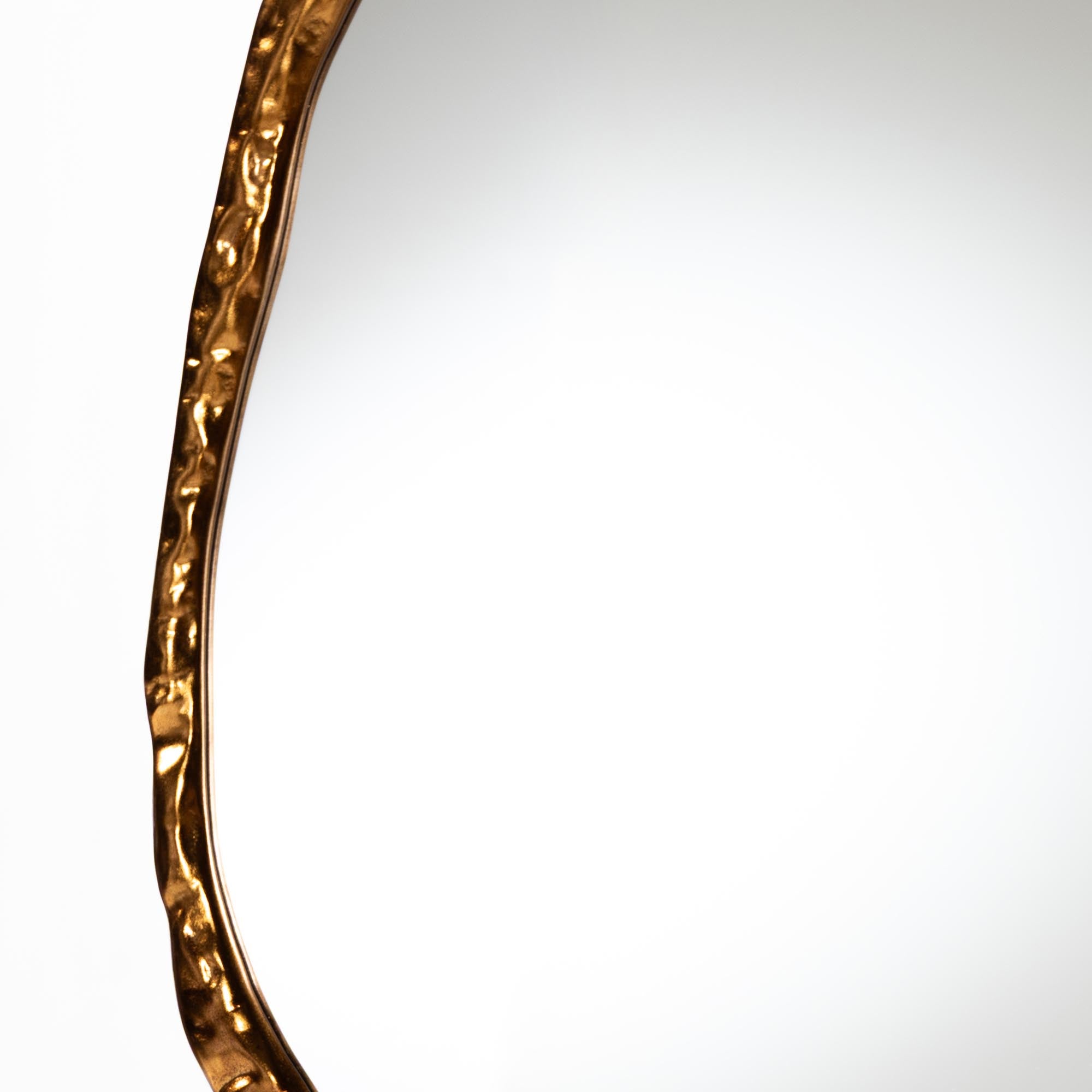 Urania Wall Mirror - Irregular Shape Accent Mirror with Antique Goldleaf Frame, Modern Accent for Living Room, Entryway, or Bedroom Decor