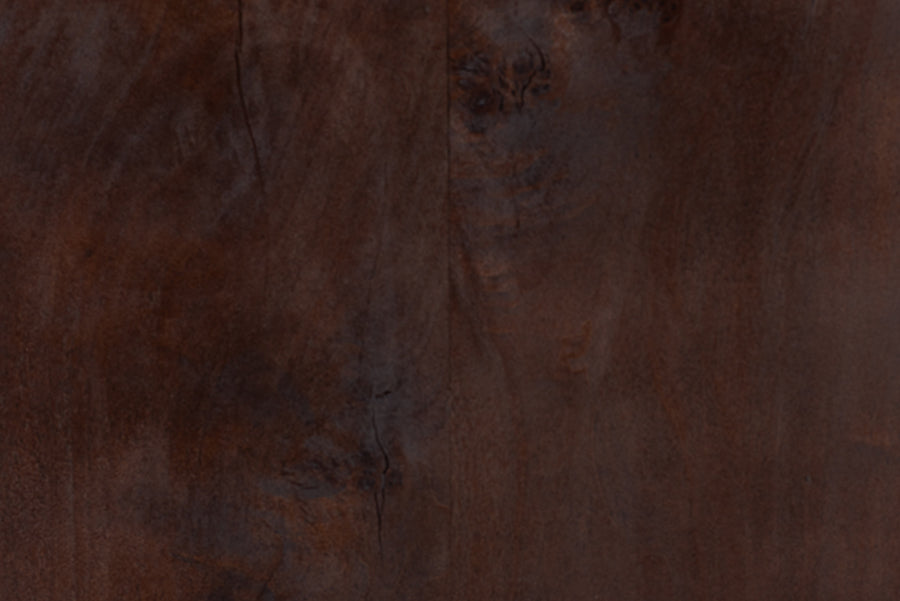 bali & pari Revelle Real Burl Wood Console Table in Dark Walnut Brown - Modern Entryway or Sofa Table with Waterfall Design and Minimalist Silhouette for Living Room or Hallway