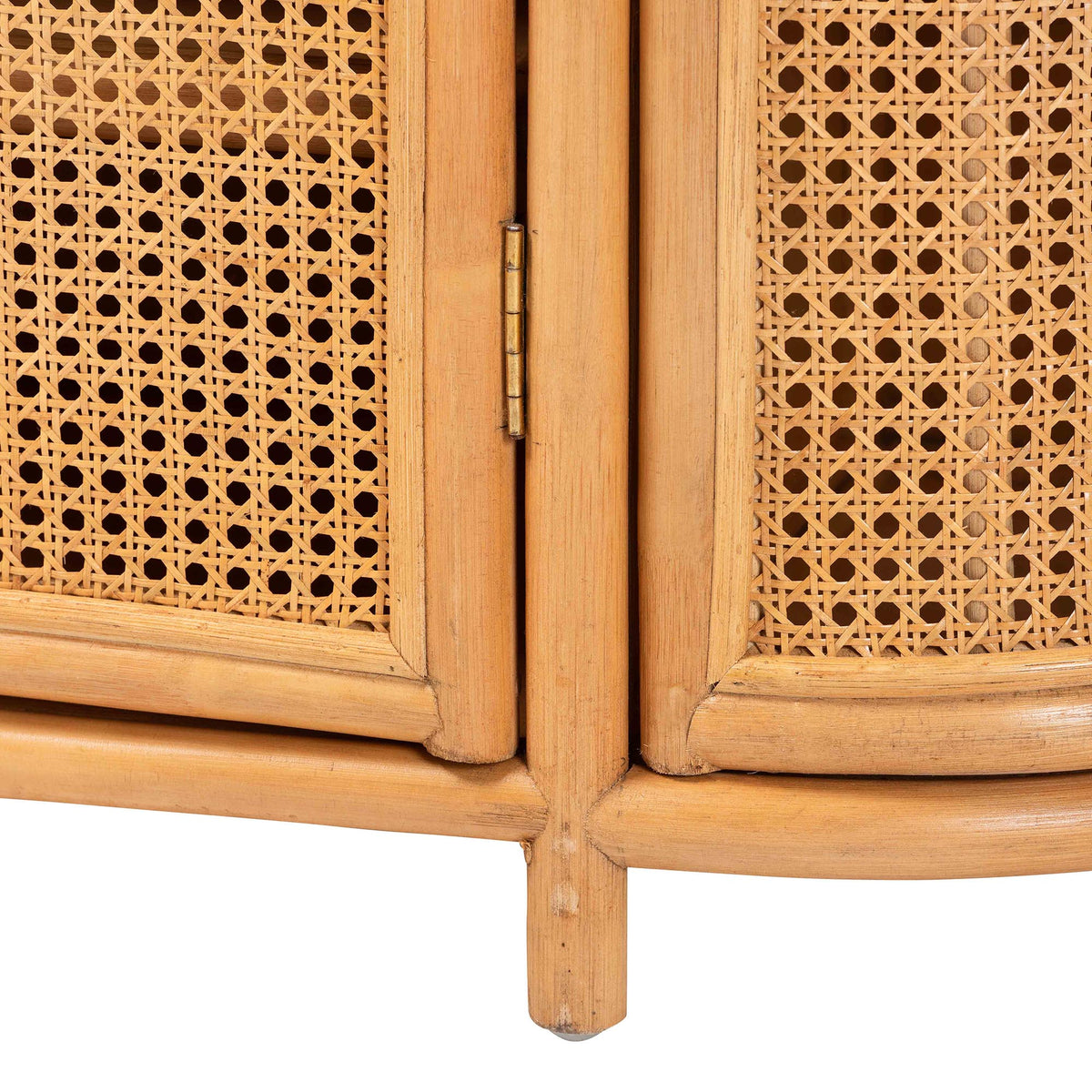 McKenna Natural Rattan Sideboard - Handwoven Wicker Buffet Credenza, Boho Coastal Style for Dining or Living Room, 2-Drawer