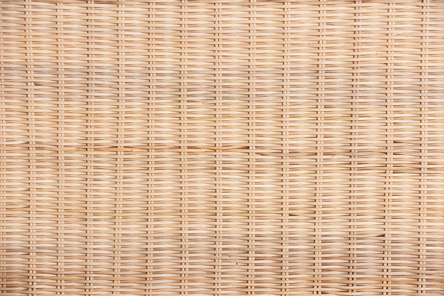 Weyman Scalloped Rattan End Table with Removable Tray Top - Handwoven Rattan Accent Table with Shelf, Coastal Boho Style Side Table for Living Room or Bedroom