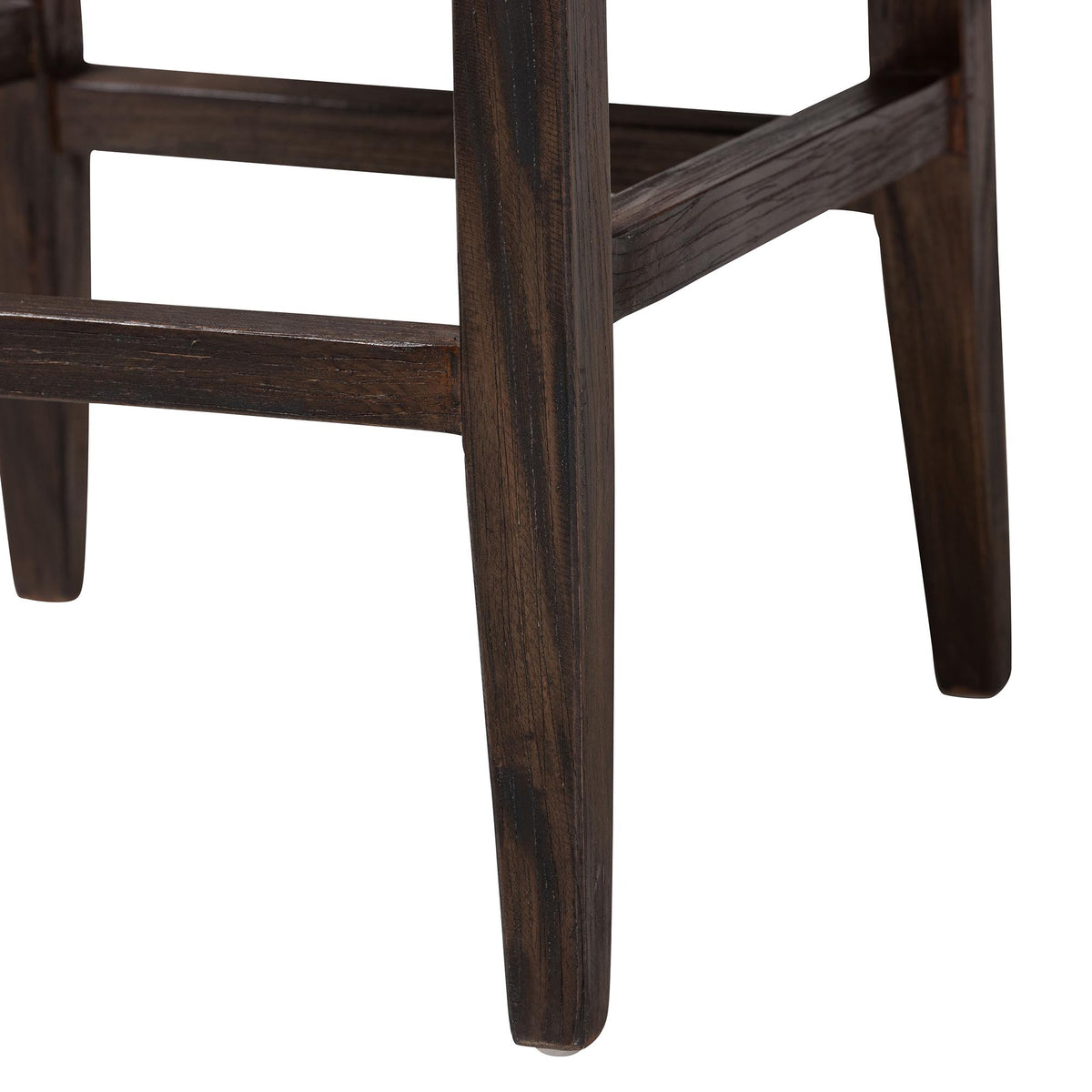 Fatima Natural Rattan Counter Stool with Cushion - Handwoven Wicker Stool with Basketweave Back and Seat, Coastal Boho Seating for Kitchen or Dining Area