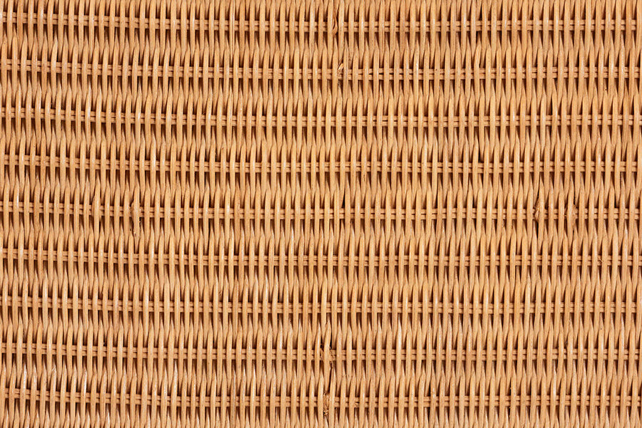 Ayleen Natural Rattan Basket with Scalloped Lid - Handwoven Wicker Storage Box, Boho Coastal Home Decor, Medium