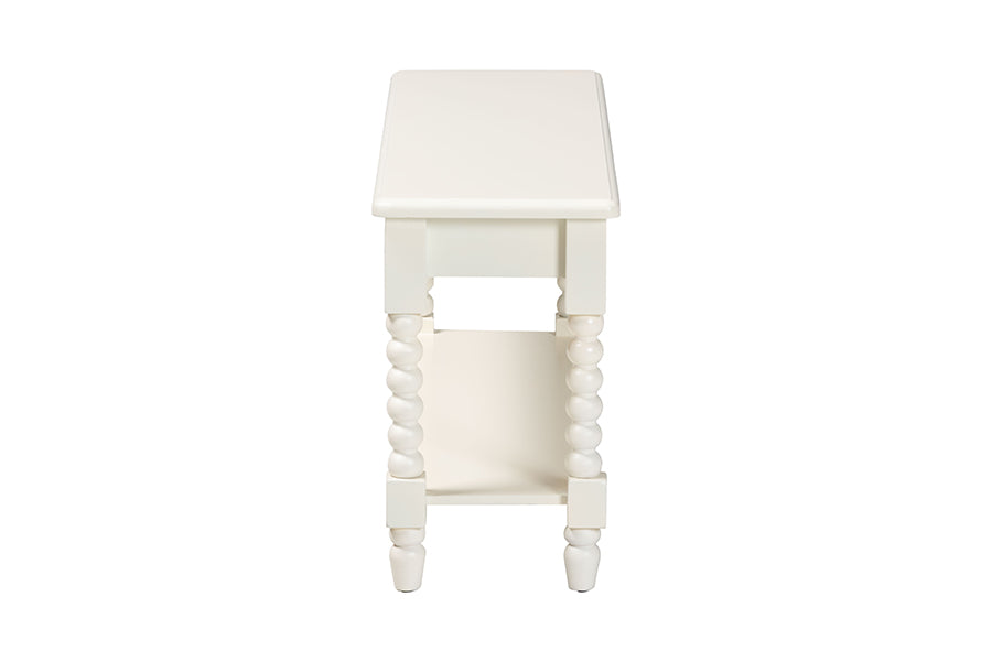 Bayard Accent Bench with Bobbin Legs - Spindle Leg Entryway Bench with Shelf, Cottage Farmhouse Style Hallway or Mudroom Seating