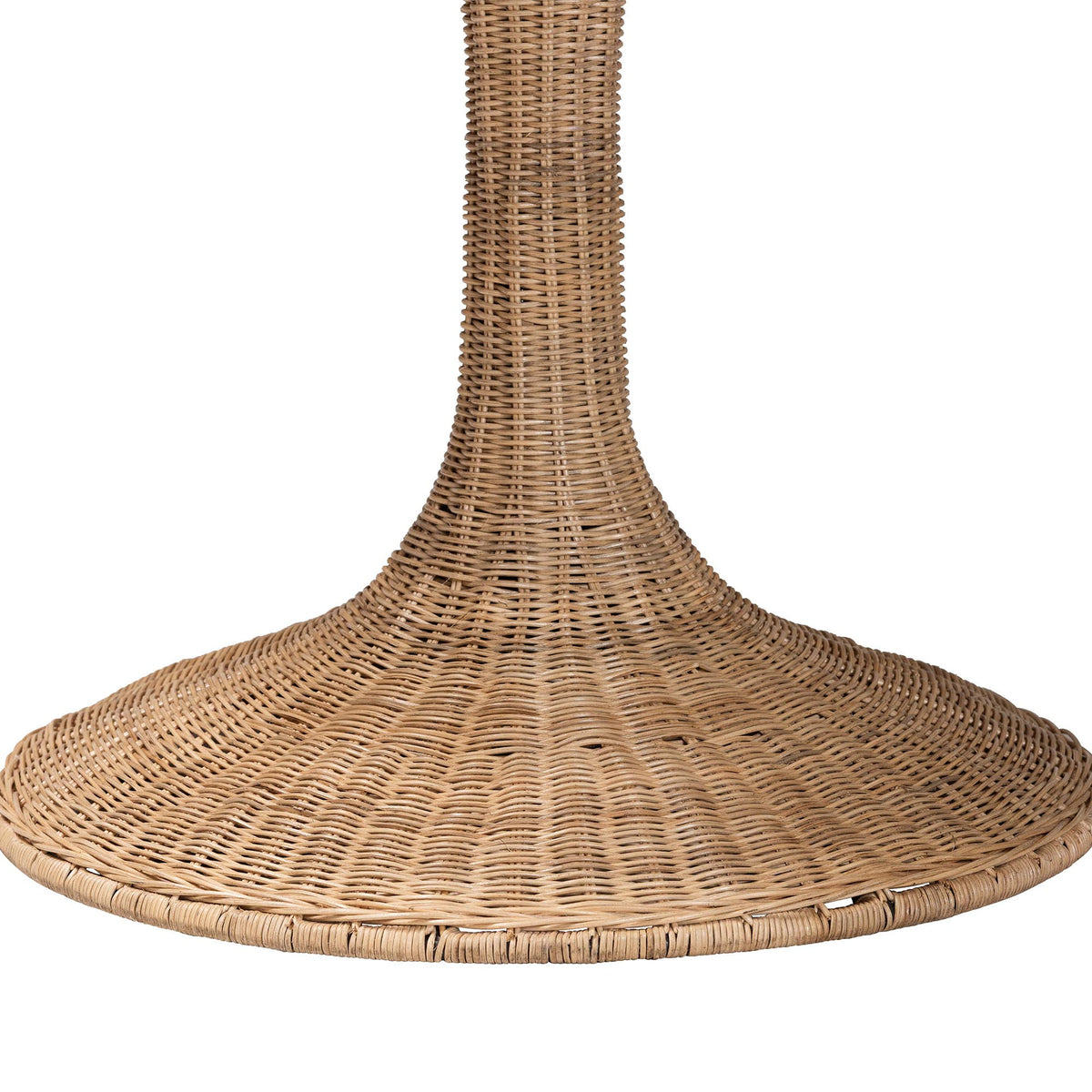 Natala Rattan Dining Table - Handwoven Wicker Tulip Table, Pedestal Frame Centerpiece for Dining Room or Kitchen