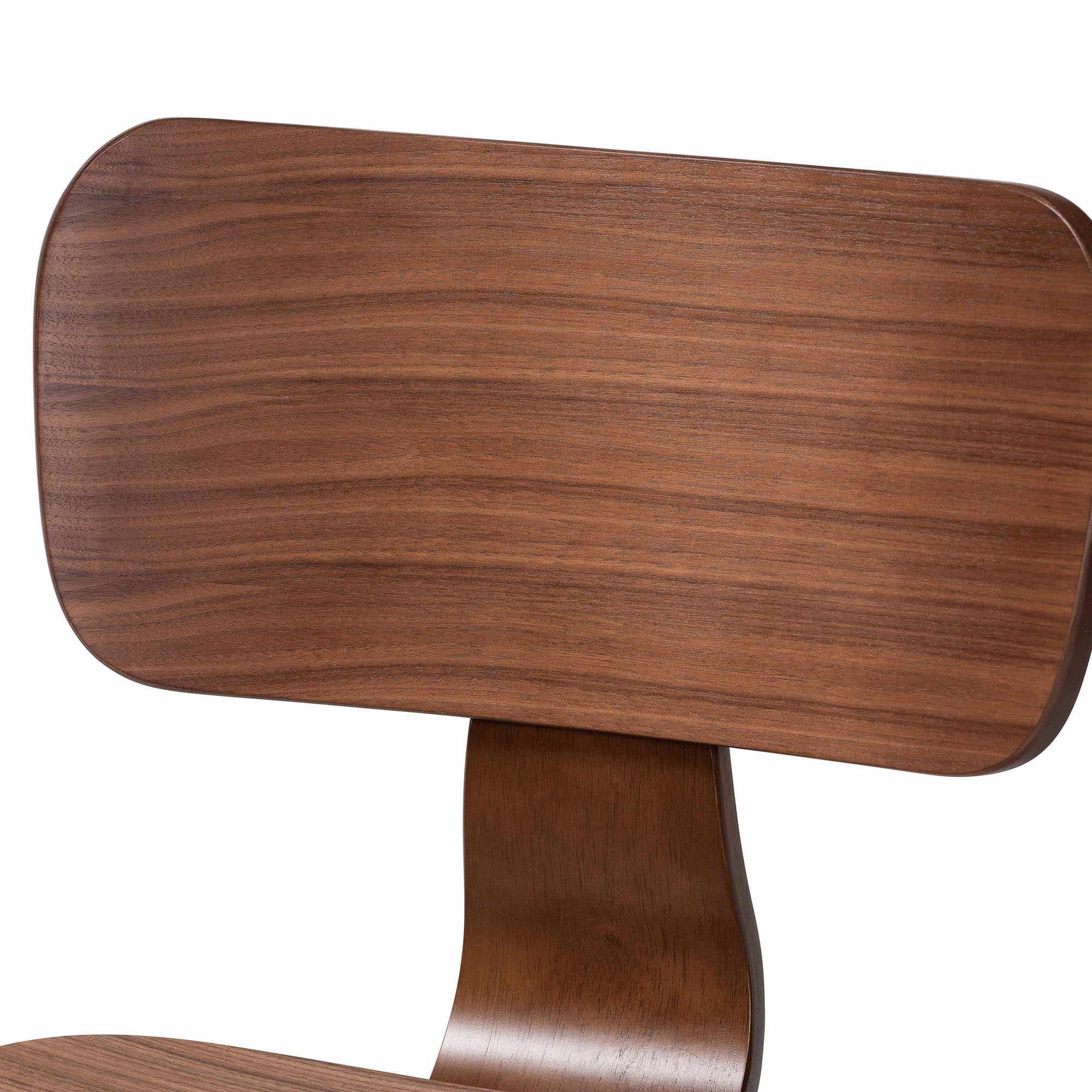 Billie Wood 2-Piece Dining Chair Set - Bentwood Frame Seating with Contoured Seat and Backrest, Mid-Century Style Side Chair for Dining Room or Kitchen