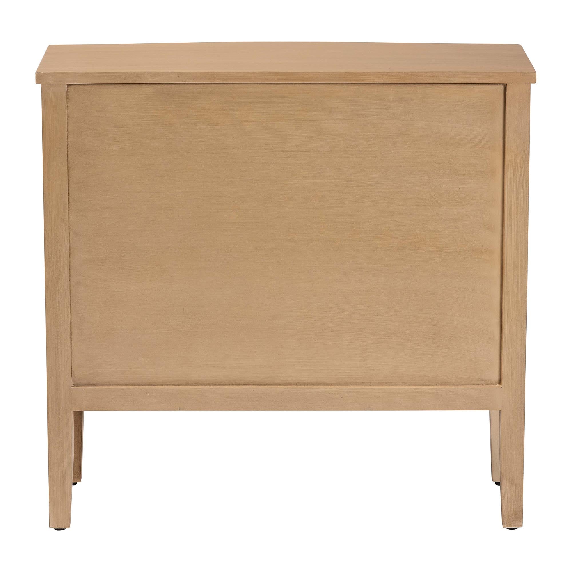 Lavi Fluted Wood Chest - 3-Drawer Storage Chest with Textured Drawer Fronts and Round Knobs for Bedroom