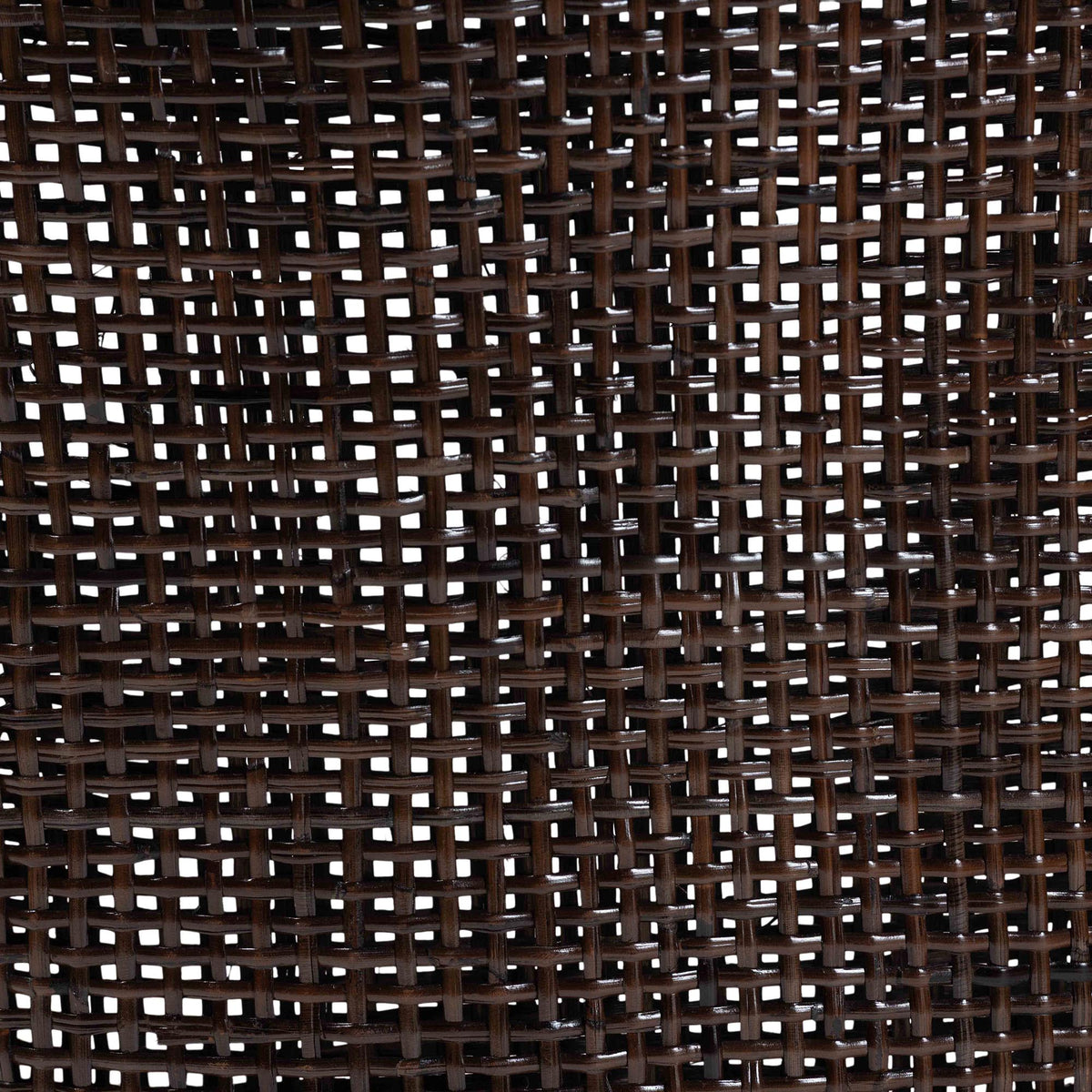 Petra Natural Rattan 2-Piece Dining Chair Set - Handwoven Wicker Accent Chair with Wingback Profile and Cutout Handle, Espresso