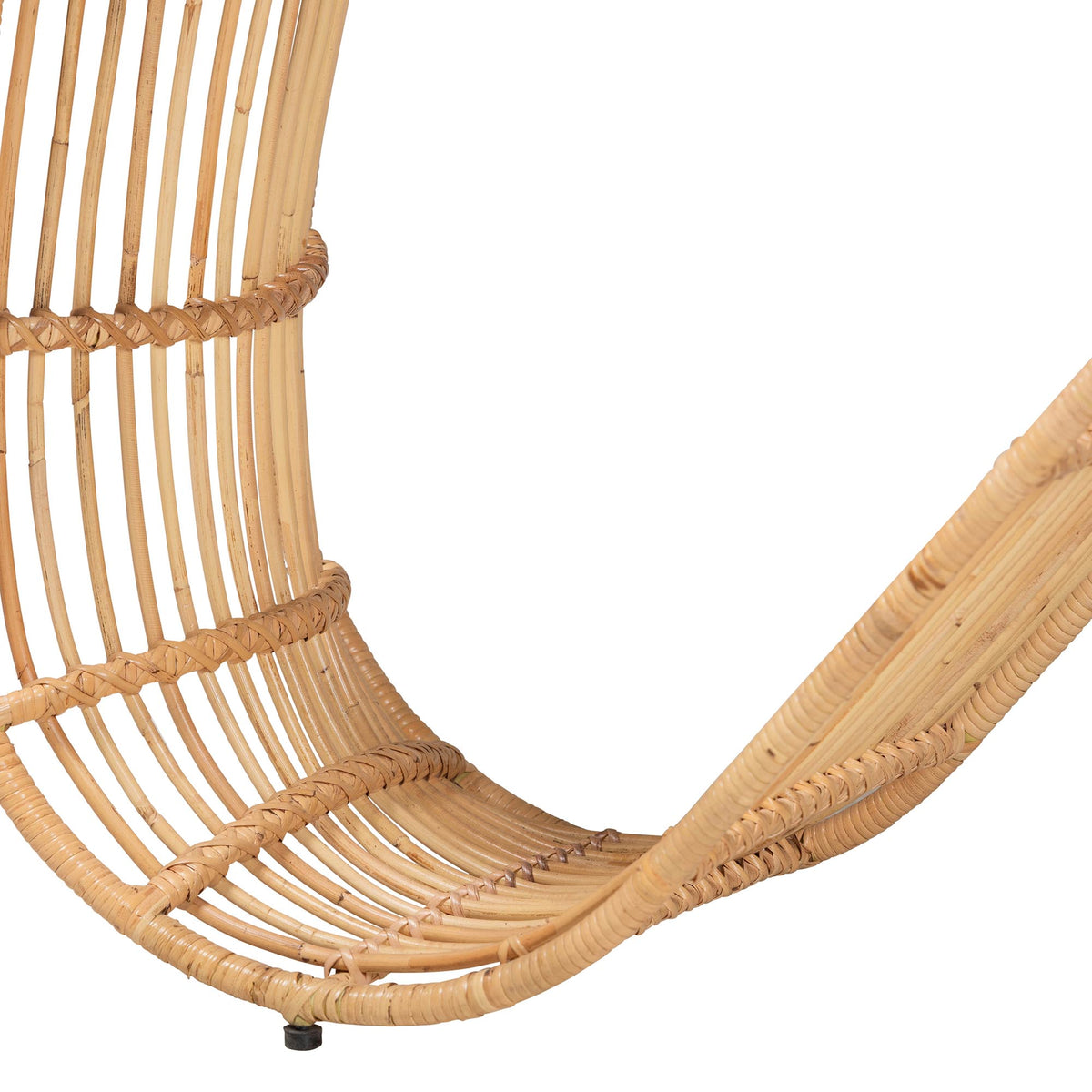 Araceli Rattan S-Curve Console Table - Handwoven Wicker Sculptural Accent Table for Living Room or Entryway