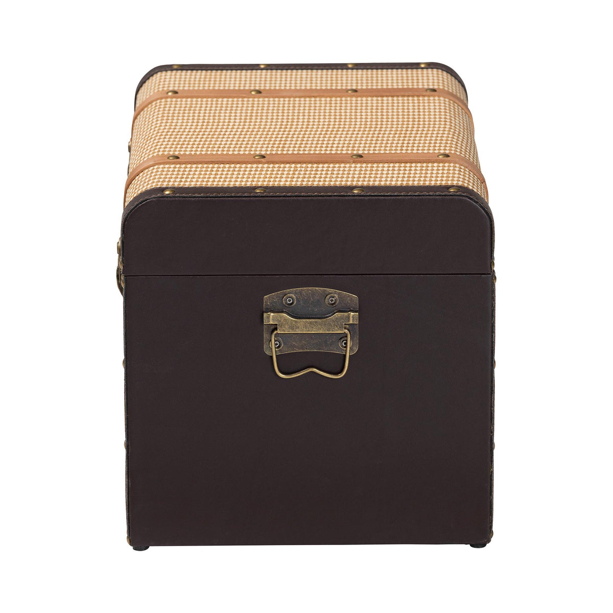 Baxton Studio Manton Storage Trunk - Decorative Storage Chest with Hinged Top and Woven Exterior for Living Room or Bedroom