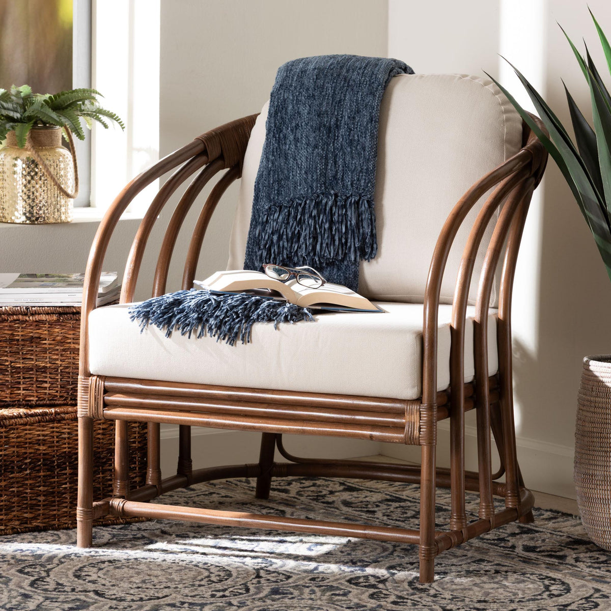 Stan Natural Rattan Lounge Chair