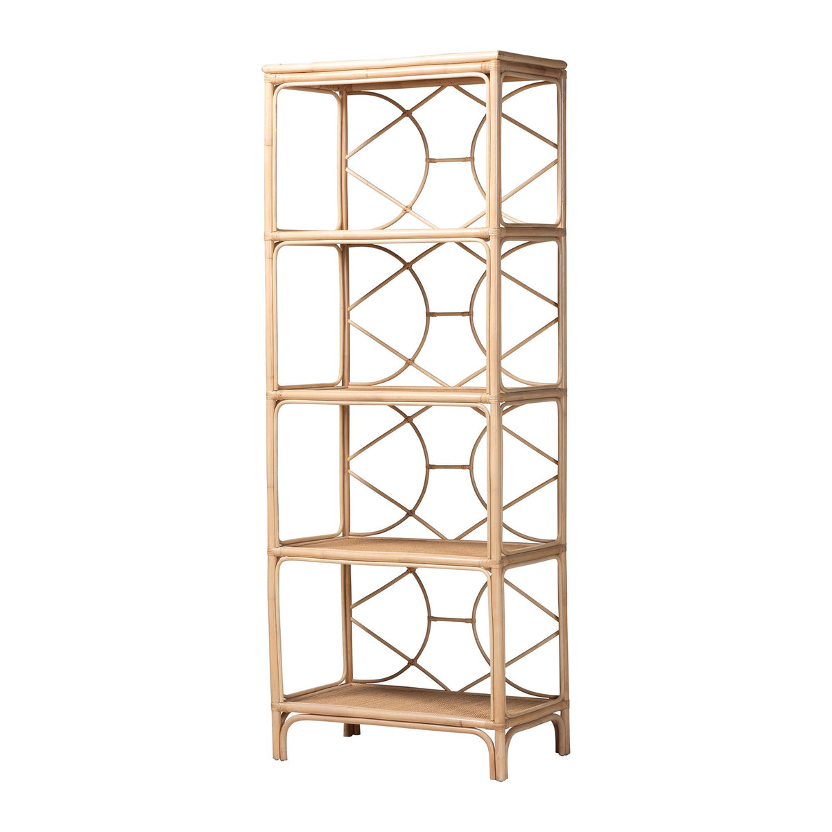 Alger Natural Rattan 5-Tier Display Shelf