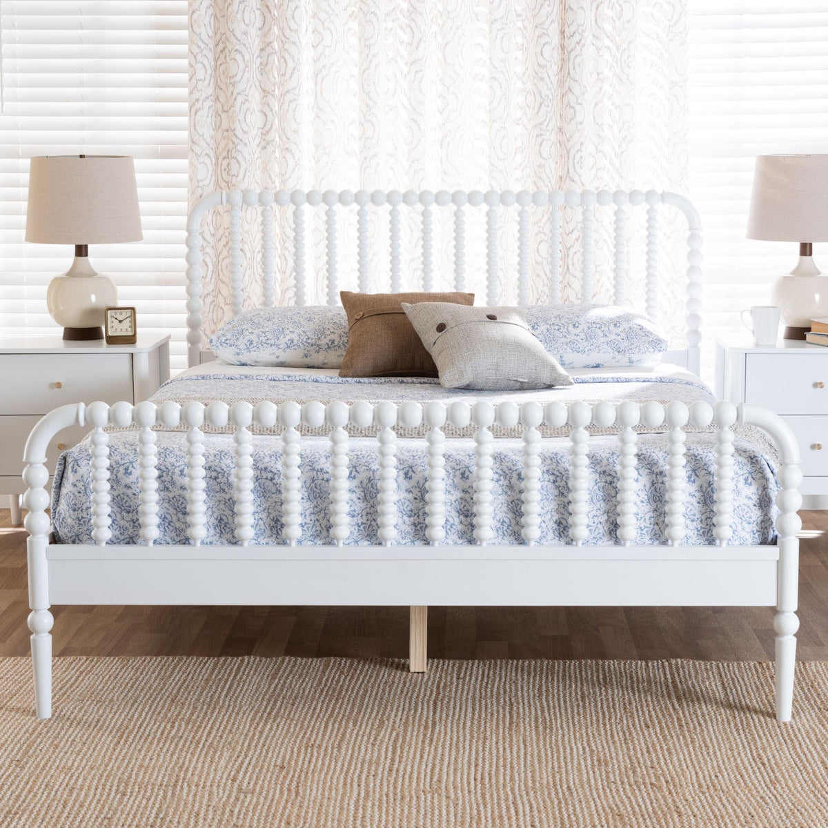 Lucera Platform Bed, White, King