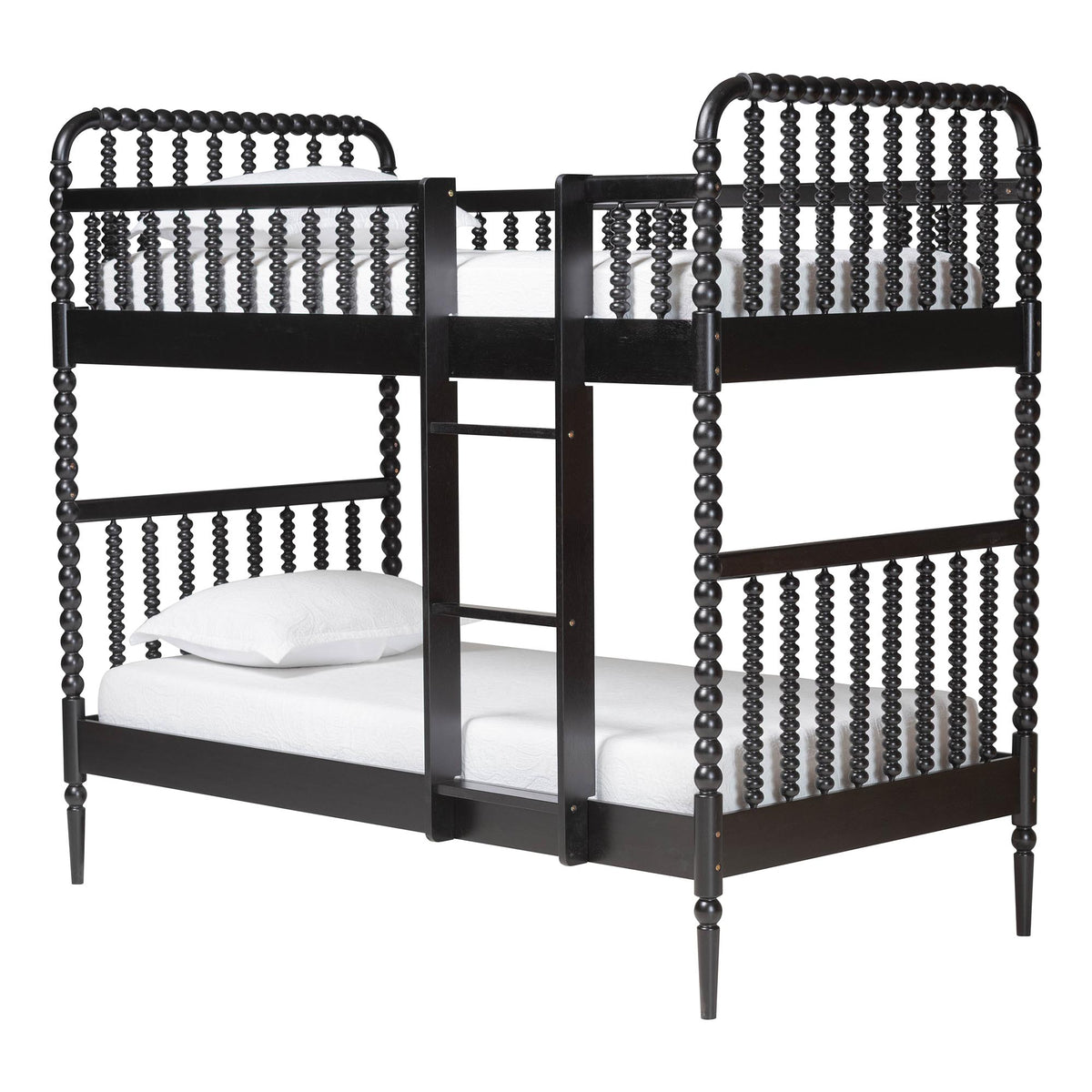 Lucera Bobbin Bunk Bed with Ladder, Black