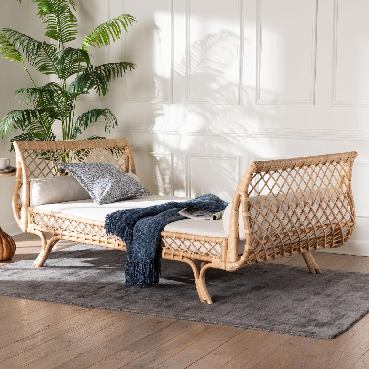 Philana Natural Rattan Daybed with Cushions
