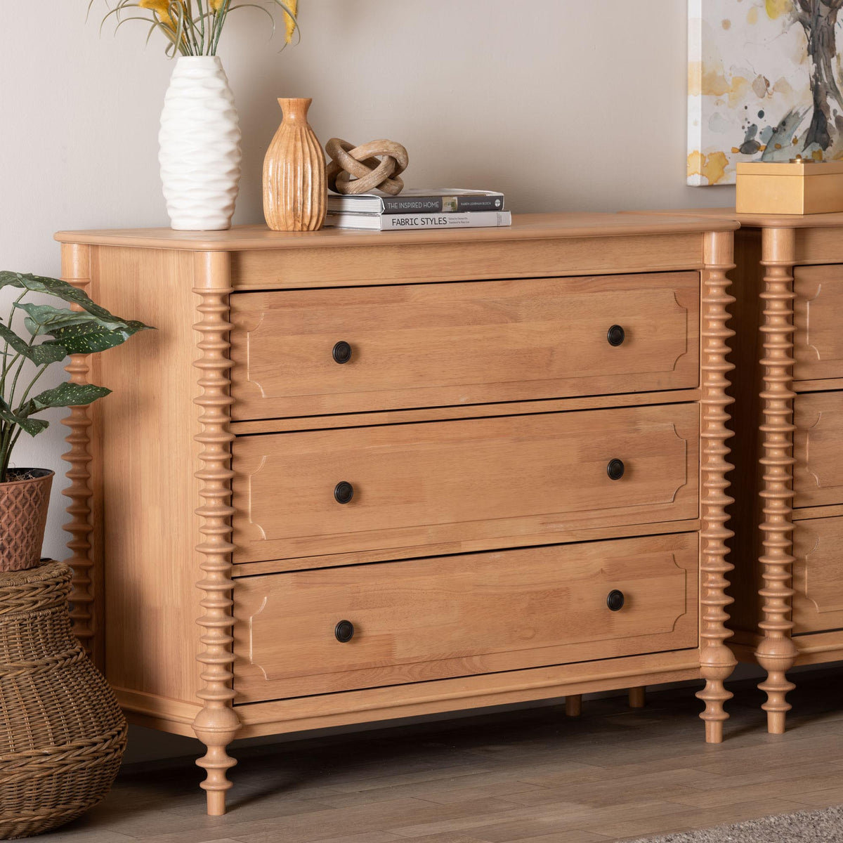 Neviah 3-Drawer Chest, Beech Brown