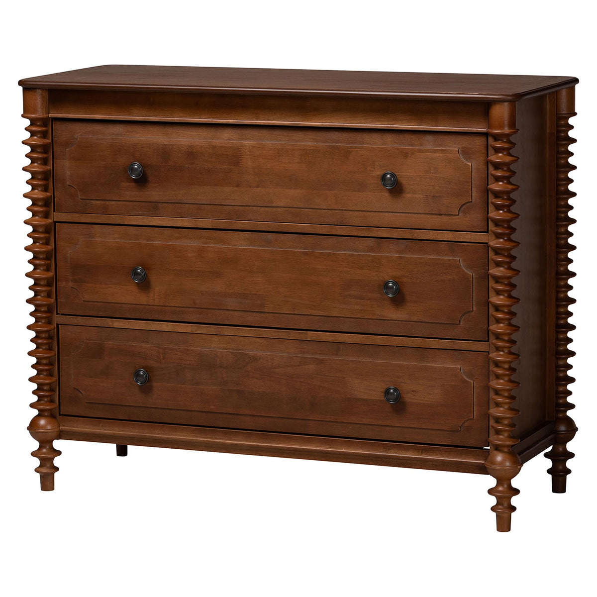 Neviah 3-Drawer Chest, Walnut Brown