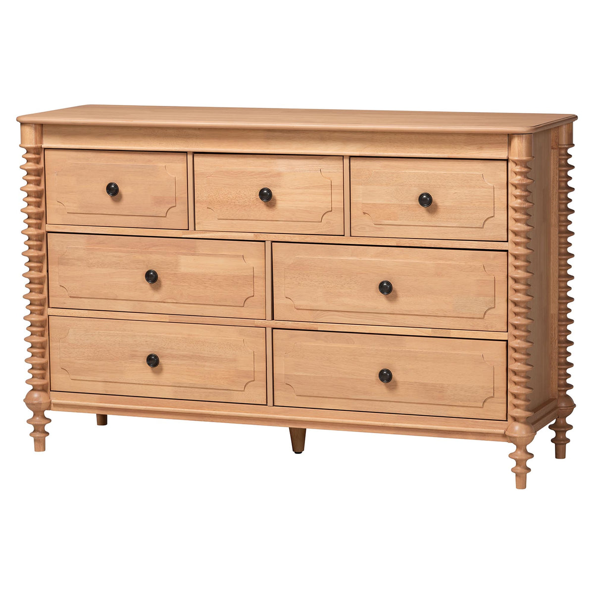 Neviah 7-Drawer Dresser, Beech Brown